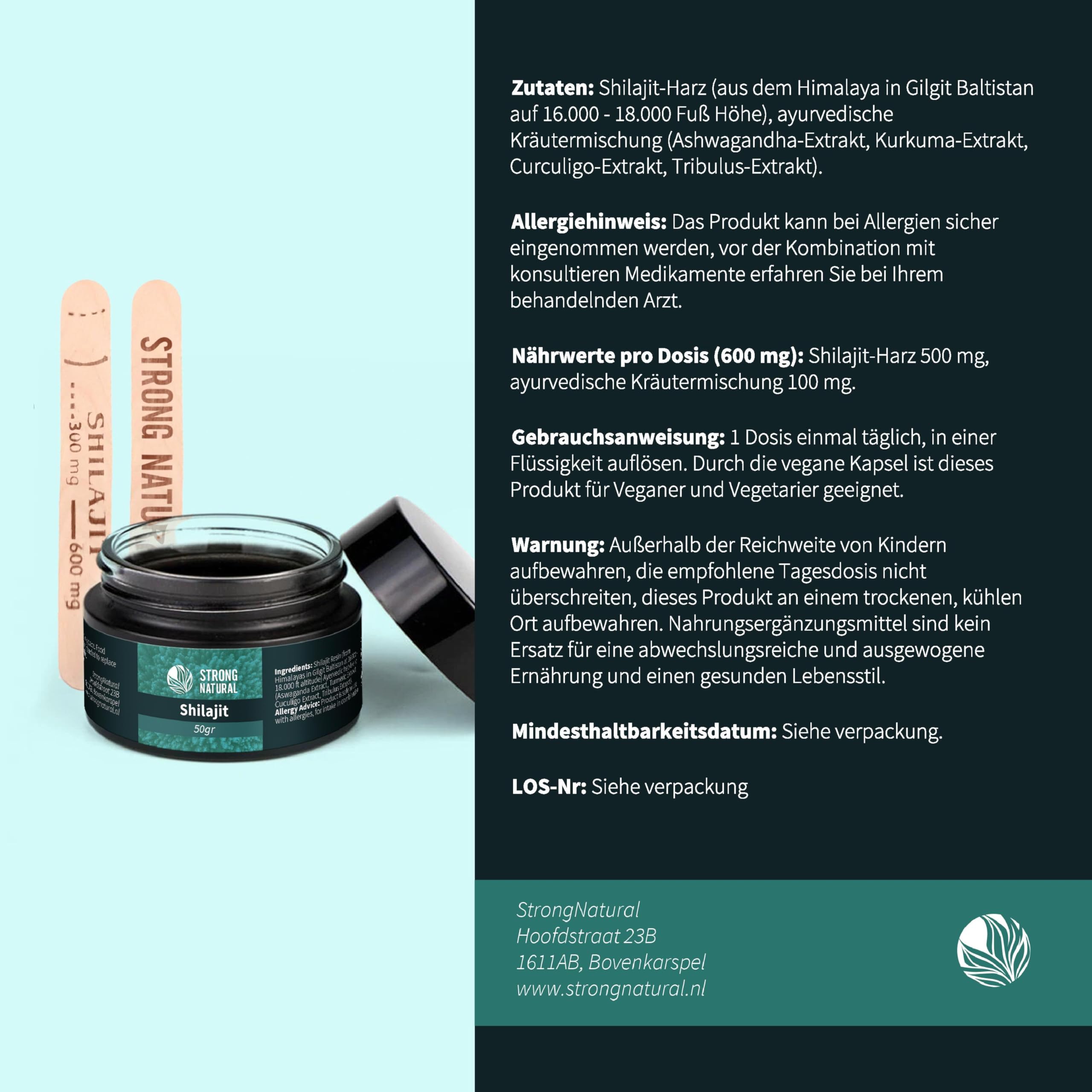Resina originale Shilajit – Premium Shilajit himalayano – Fonte naturale di acido fulvico, acido umico e oligoelementi