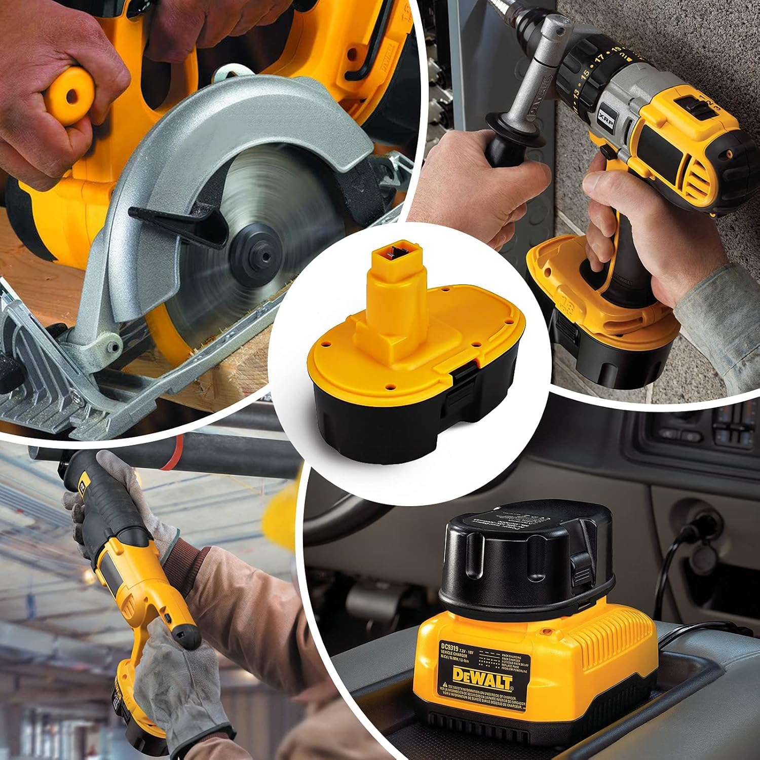2X Exemoro 18V 4.5Ah NI-MH batería de Repuesto Herramienta batería para Dewalt DC9096 DE9039 DE9095 DE9096 DE9098 DE9503 DW9095 DW9096 DW9098 (Rojo)