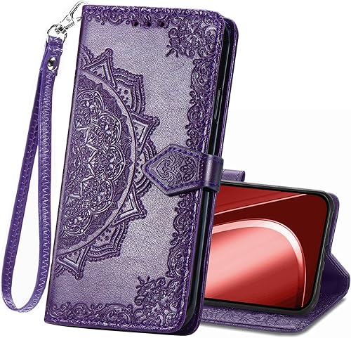 Funda compatible con iPhone 15, piel sintética, funda protectora para teléfono, ranuras para tarjetas, monedero de bolsillo para mujeres y hombres,