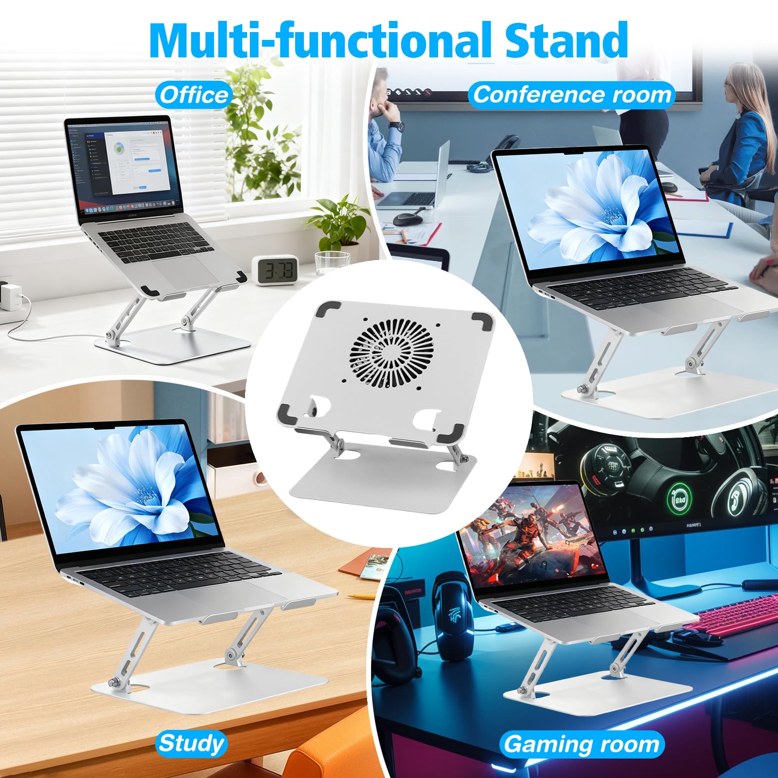 Supporto per Laptop Portatile Charmount, Stand di Raffreddamento Pieghevole per