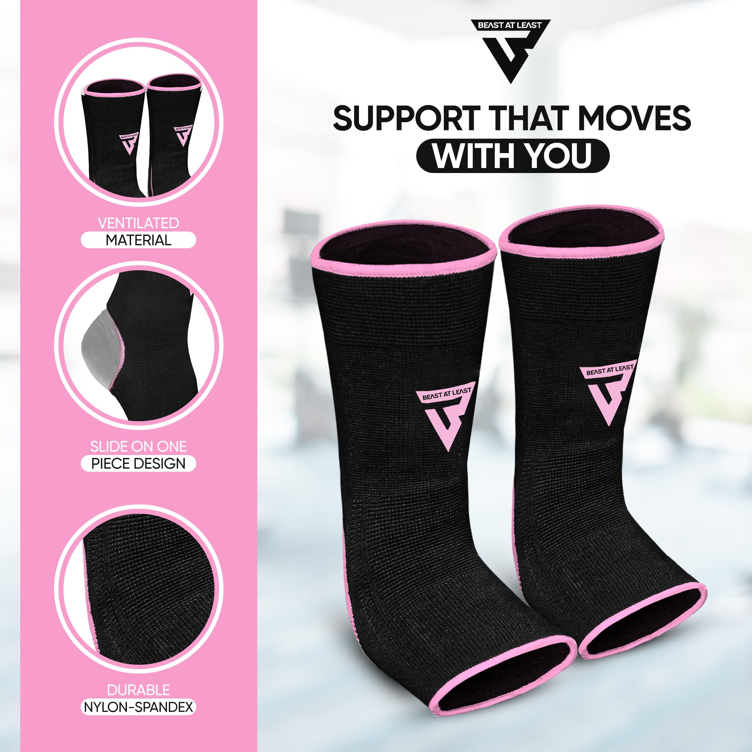 Tobillera Muay Thai para artes marciales, equipo de boxeo duradero y fiable para hombres y mujeres, soporte de tobillo para kickboxing, artes marciales mixtas y deportes de combate