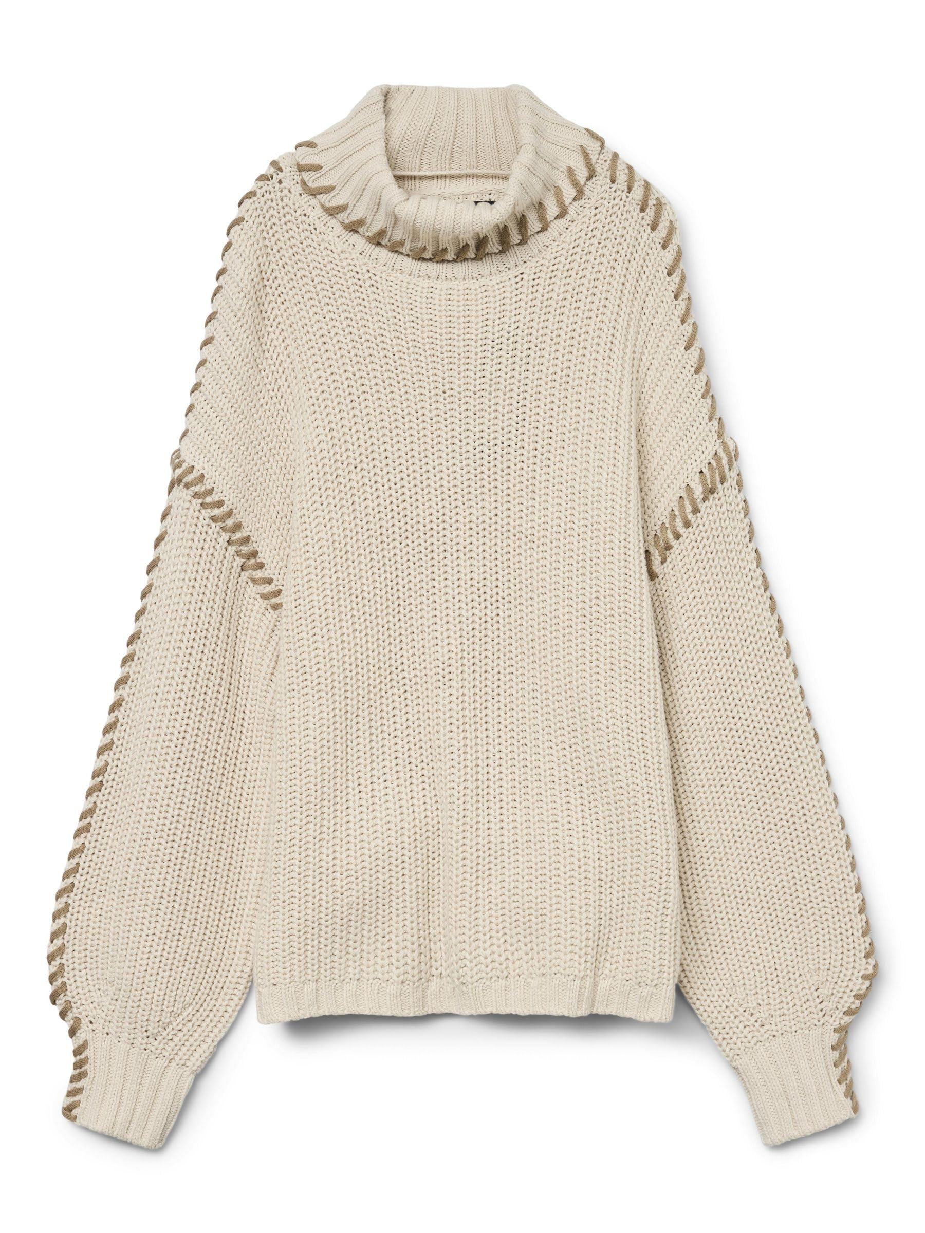 VERO MODA Knitted Pullover VMNEWCREAM Pullover