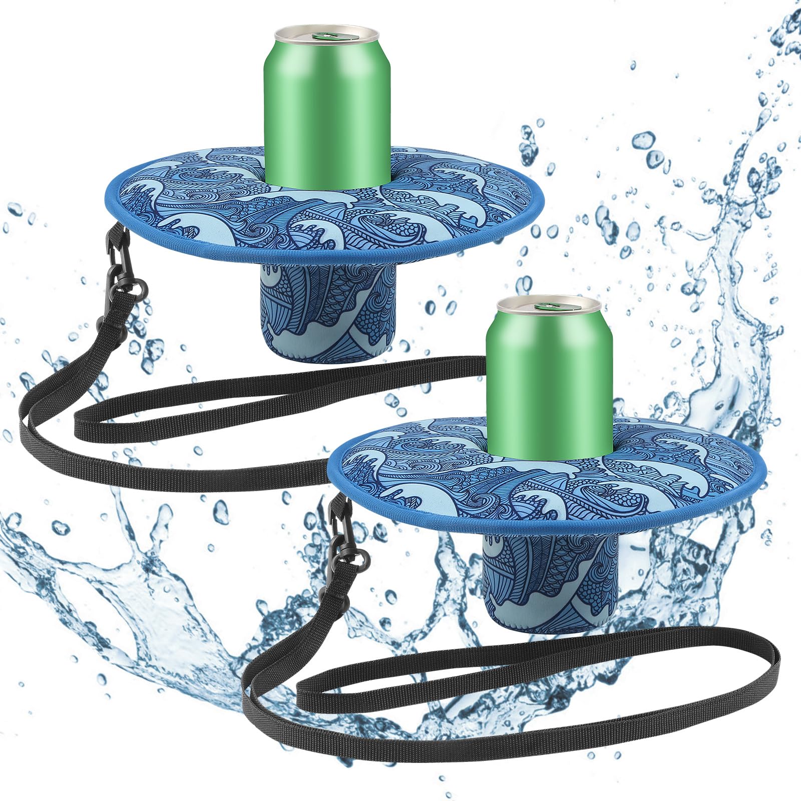 Bandeja Flotante para Piscina Neopreno Soporte Bebidas Latas Cerveza Flotadores Pool Float Posavasos Piscina Mesa Portavasos Accesorios para Adulto Fiestas de Piscina de Verano