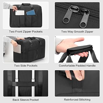 Foldable Travel Duffle Bag, Large Waterproof Holdall Bag