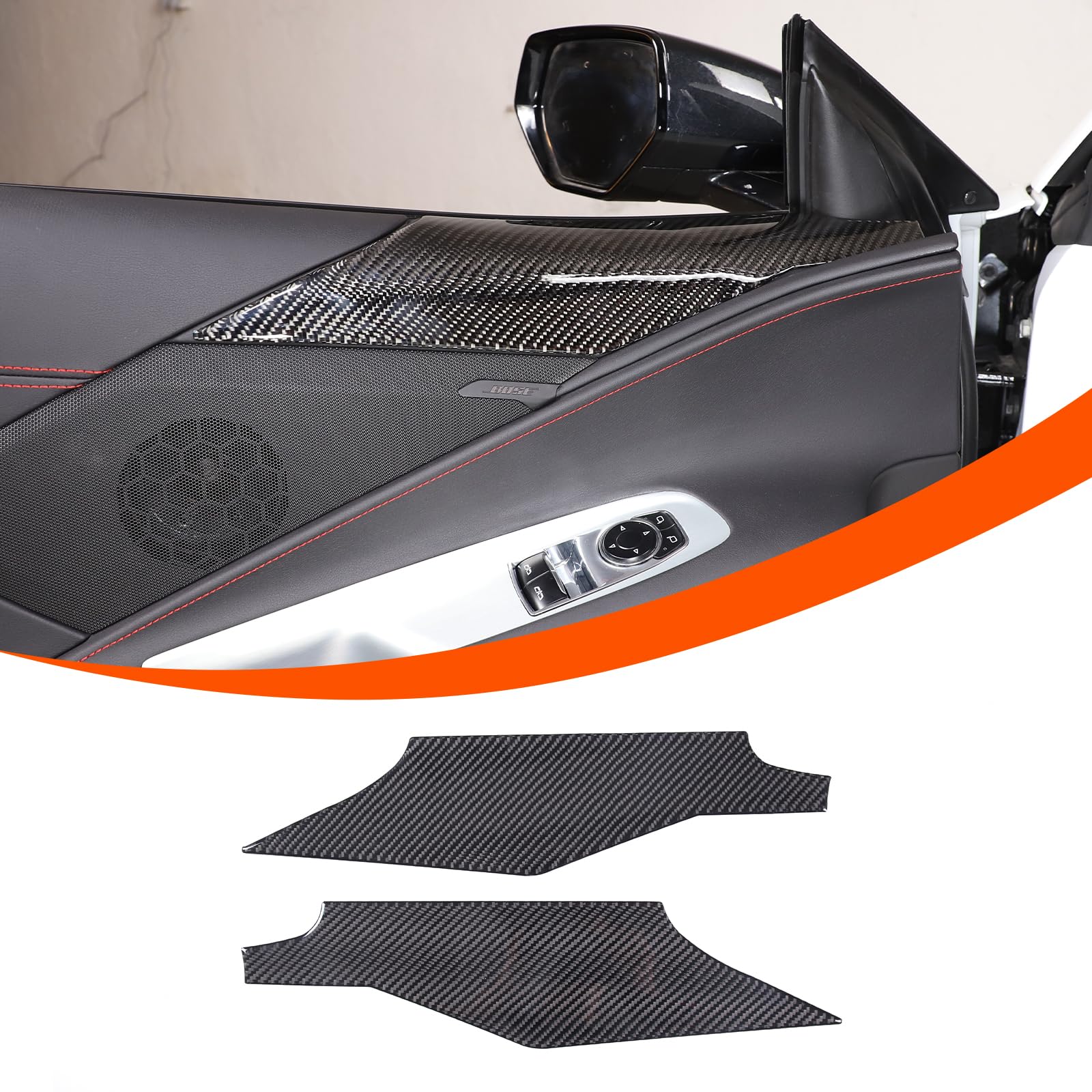 Amazon | 車のドアインナーパネルカバートリム、シボレーコルベットC8