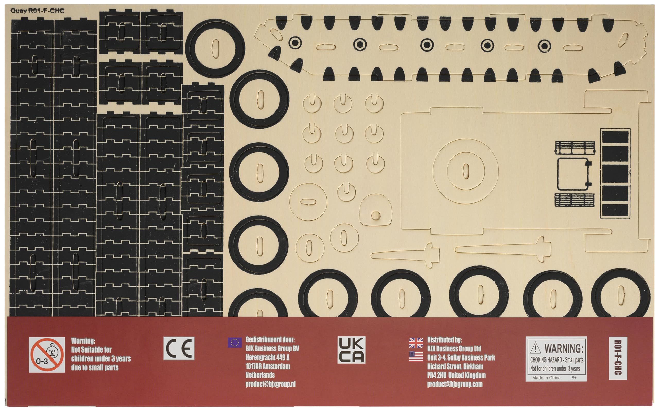 Kit Costruzione Legno FSC – Carro Armato Quay – Modellino Da Assemblare Per Bambini 7+ - 3