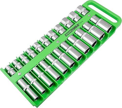 OEMTOOLS 23118 - Organizador magnético portátil de llaves de vaso de 12 pulgada, organizador de enchufes de 12 pulgada, verde