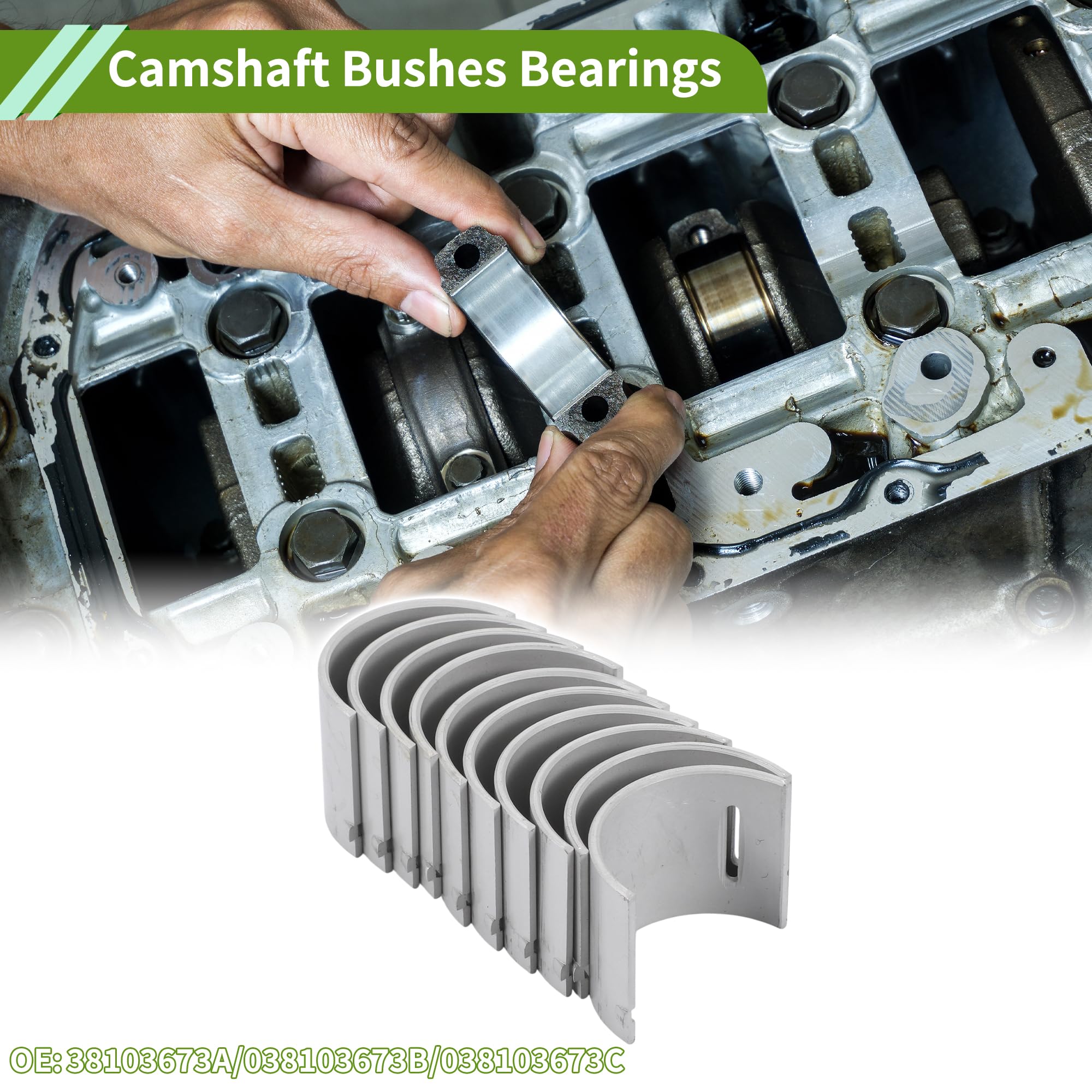 10 pezzi Boccole dell'albero a camme per Volkswagen per Audi per Seat per Skoda No.38103673A/038103673B/038103673C