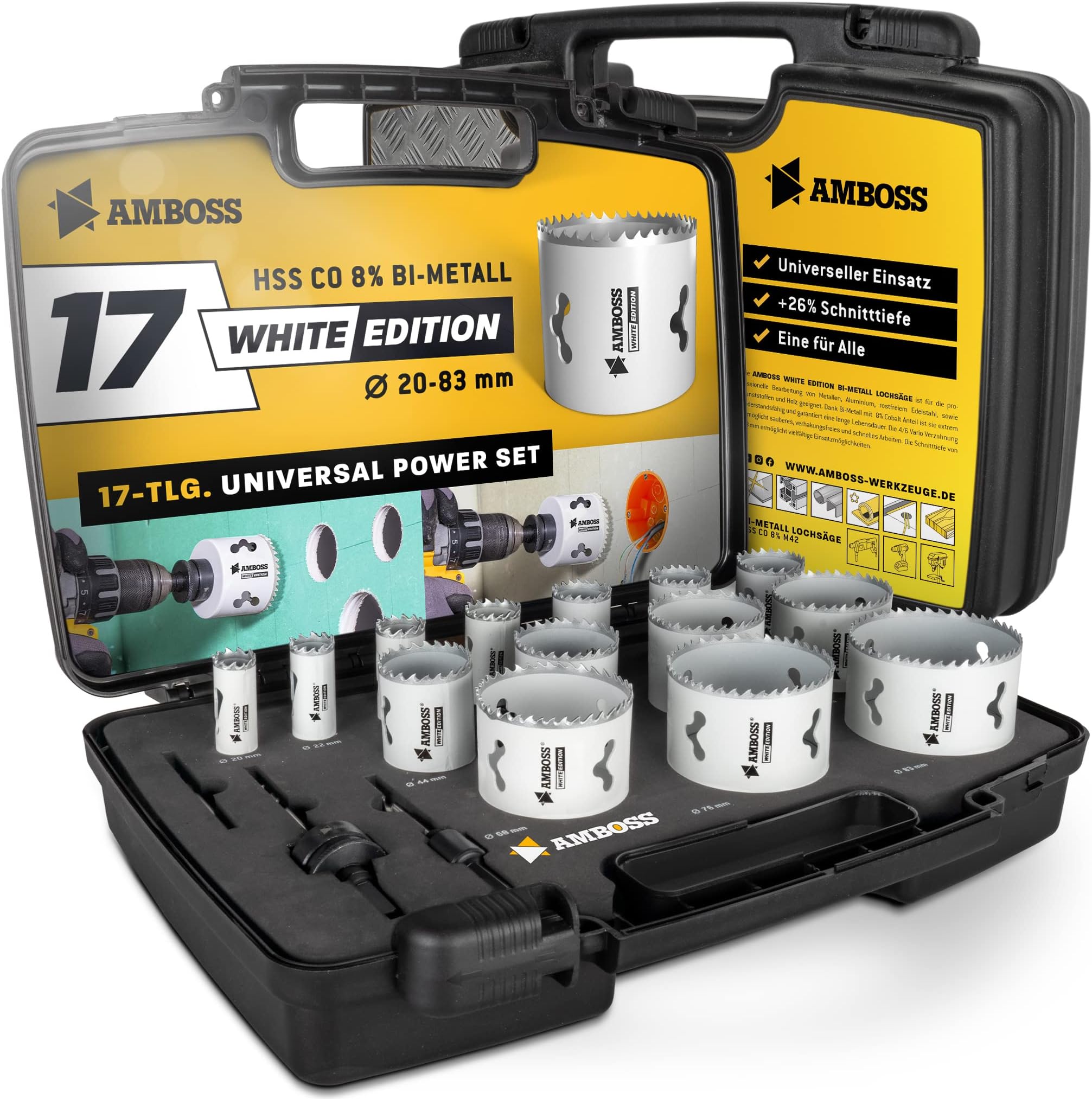 Kit Universal Juego Set de Sierras Copas Bimetálicas Makita D-47307 más