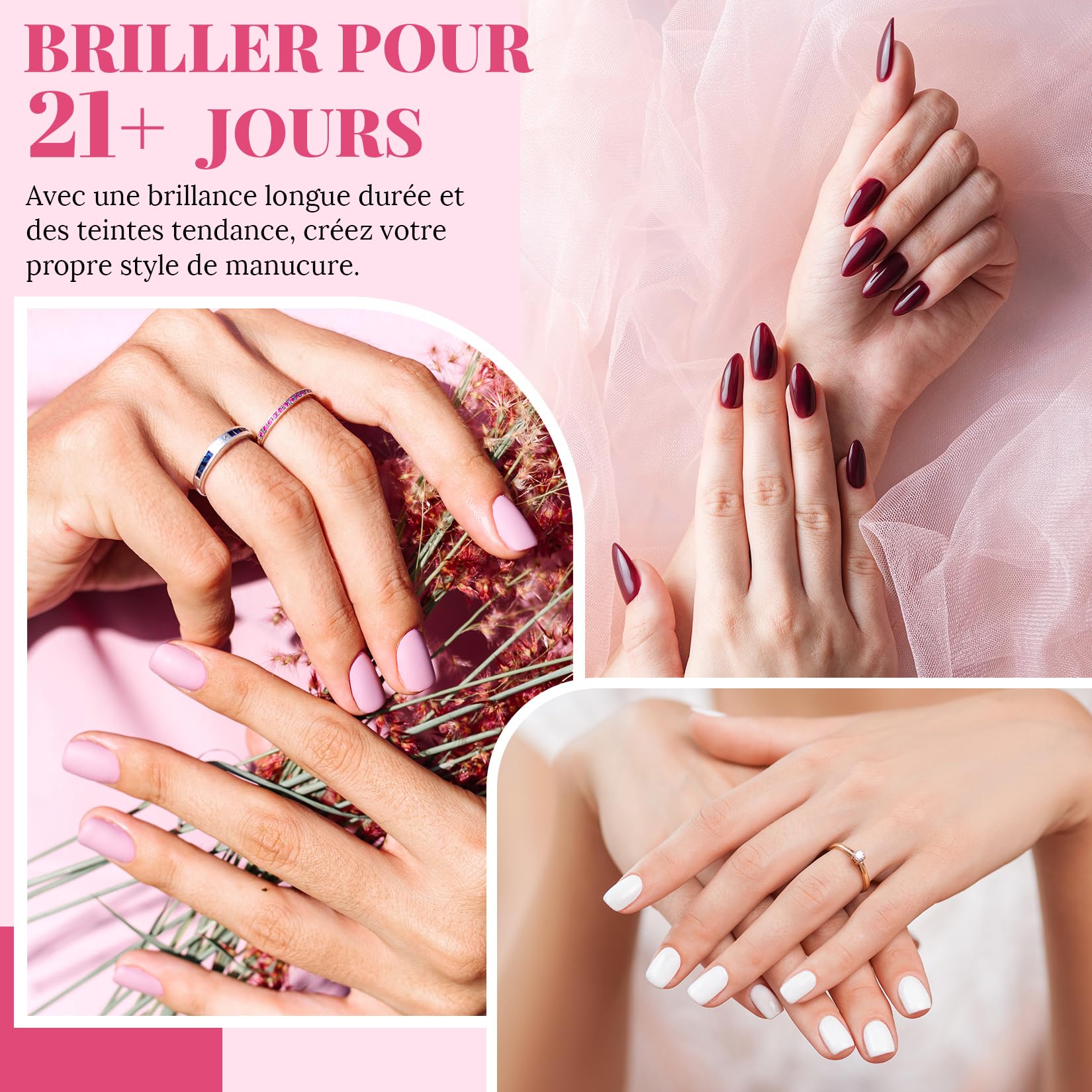 VANREESA Kit Vernis Semi Permanent Complet, 24 Couleurs Vernis Gel UV avec Lampe U V Base Top Mate Coat et Outils de Manucure Kit Ongle Gel U V Complet pour Toutes Les Saisons Cadeaux pour Femmes