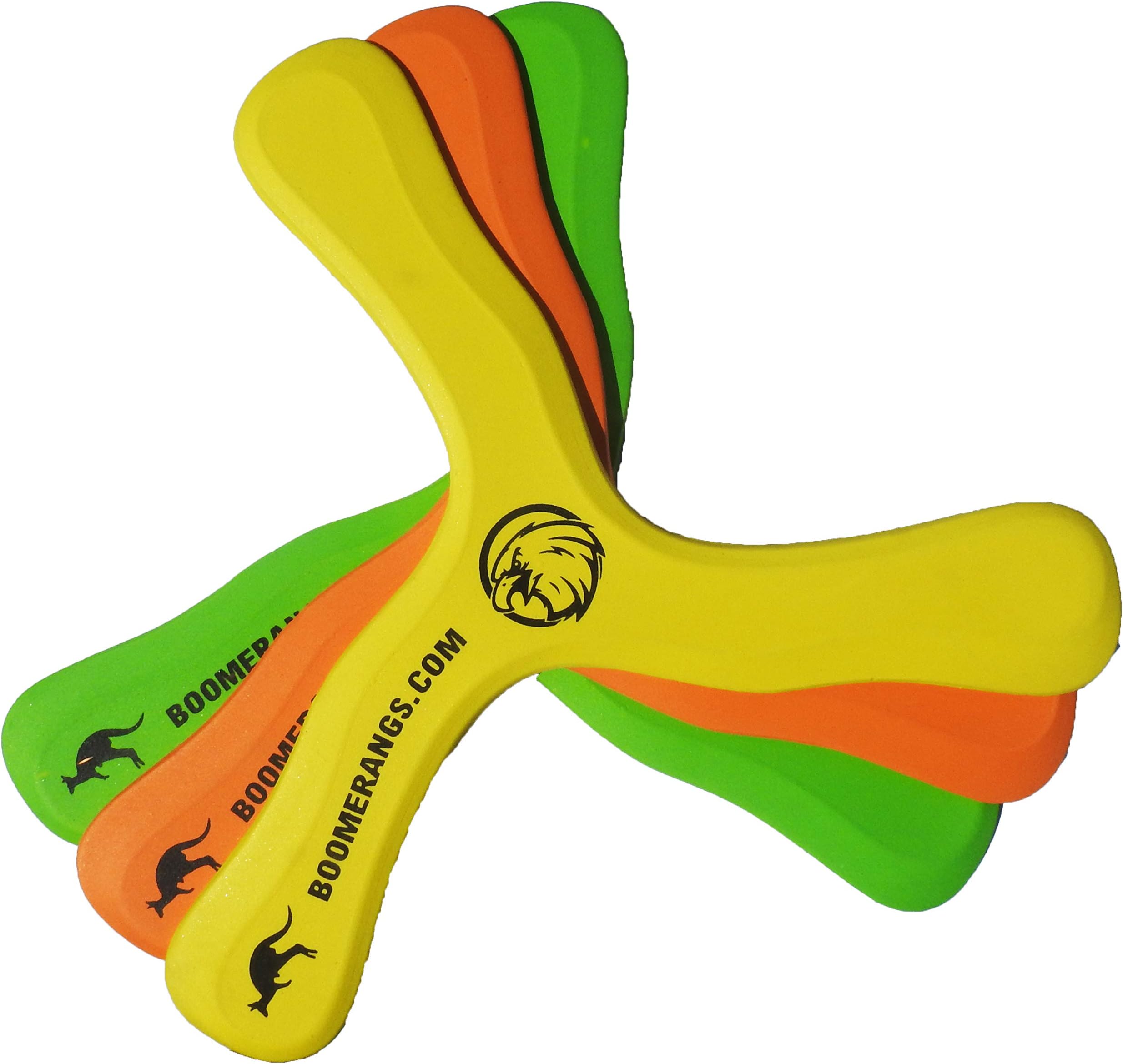 Baloo Boomerang 3 Pack - Easy, Safe Boomerangs for Kids as Young as 5 Years Old.