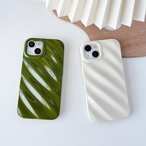 Miniatura 7 de Caseative Lindo patrón de ondulación de agua con forma de onda, protección de lente de cámara, suave compatible con iPhone (gris, iPhone 11)