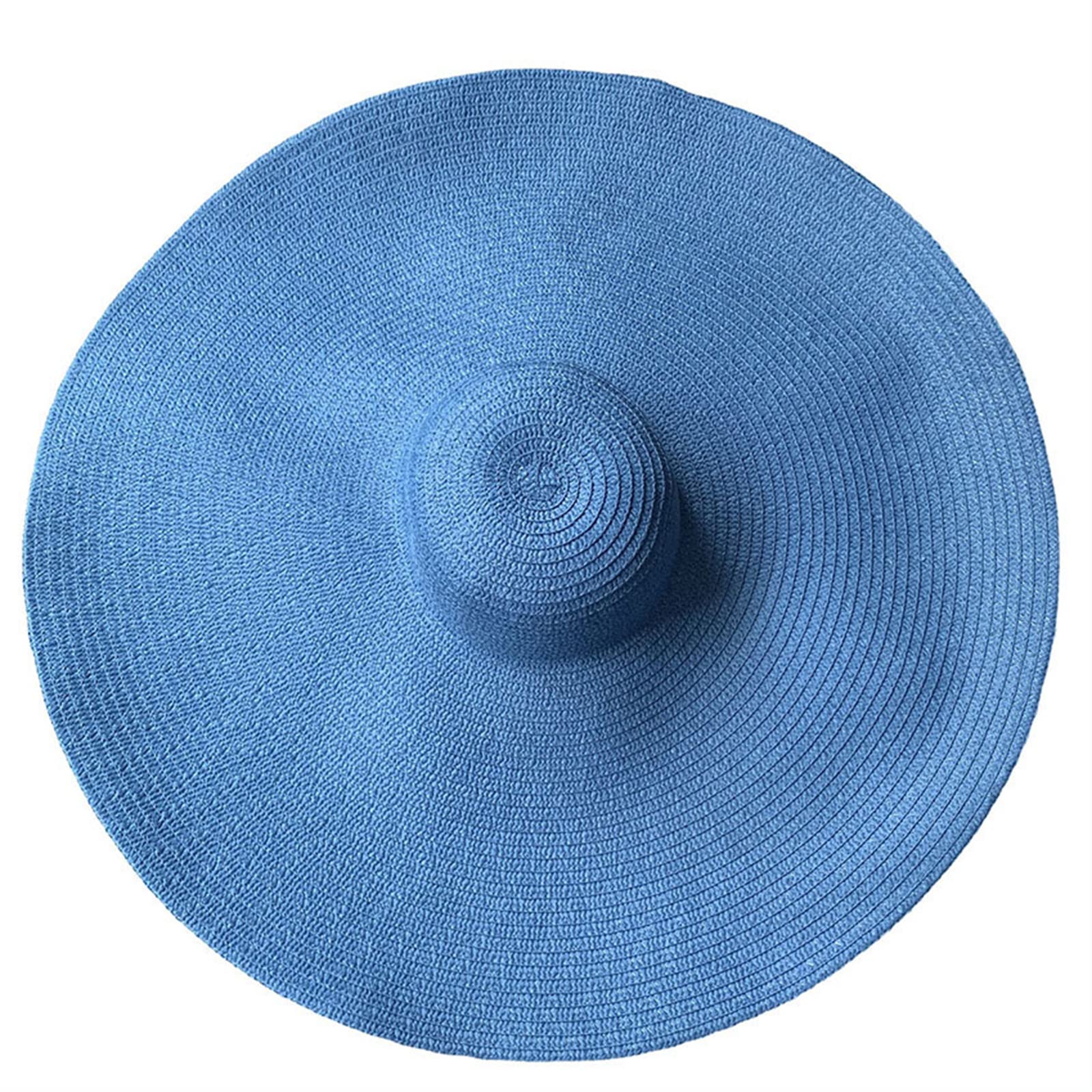 Maxtonser Holiday Sunshade Sun Hat Outdoor Beach Oversized Straw Hat Sunscreen Hat Must Have Item for Women Girl