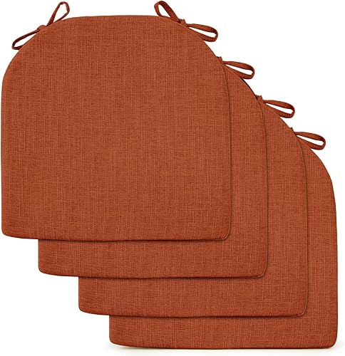 Miniatura 2 de downluxe Cojines para sillas de interior para sillas de comedor, almohadillas de espuma texturizada suaves y cómodas para sillas de cocina con lazos