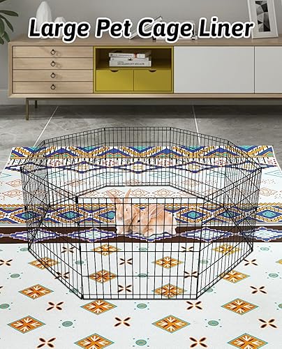 Vista 41 de BNOSDM Alfombra grande lavable de 79 x 55 pulgadas para conejos, almohadilla antideslizante grande para conejos, cojín reutilizable de conejo