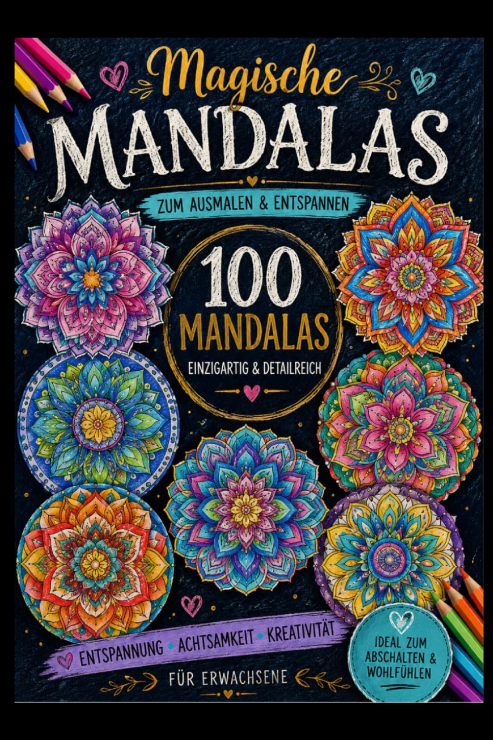 Blumen-Mandalas Malbuch für Erwachsene: 100 einzigartige, detailreiche Blumenmandalas zum Ausmalen – für Entspannung, Stressabbau und Achtsamkeit