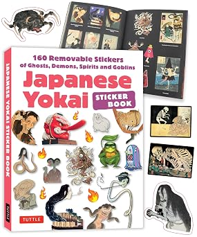 Japanese Yokai Sticker Book 160 Removable Stickers of Ghosts, Demons, Monsters, Spirits and Goblins