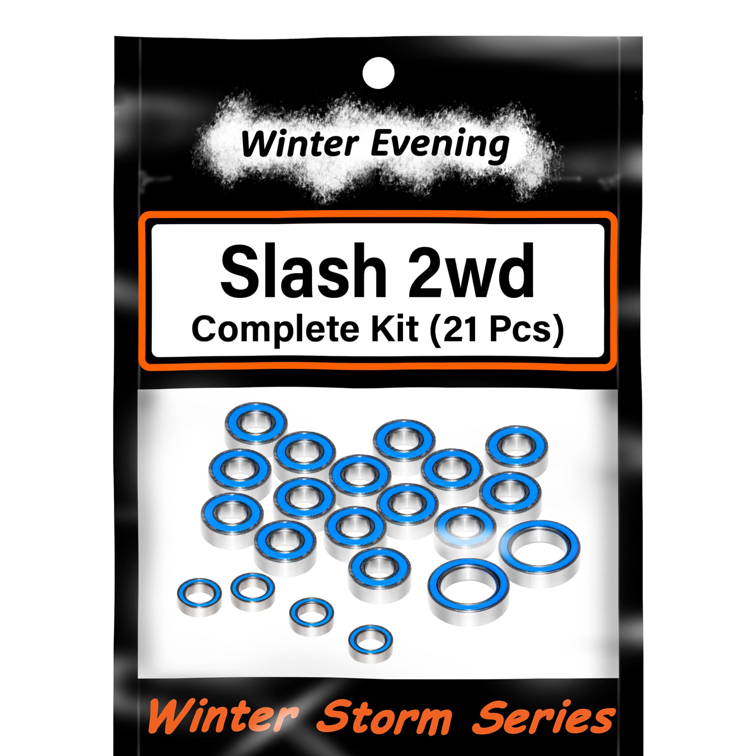 Kompletny zestaw łożysk - kompatybilny z Traxxas Slash, Stampede, Rustler 2WD 1/10 (19 szt.)