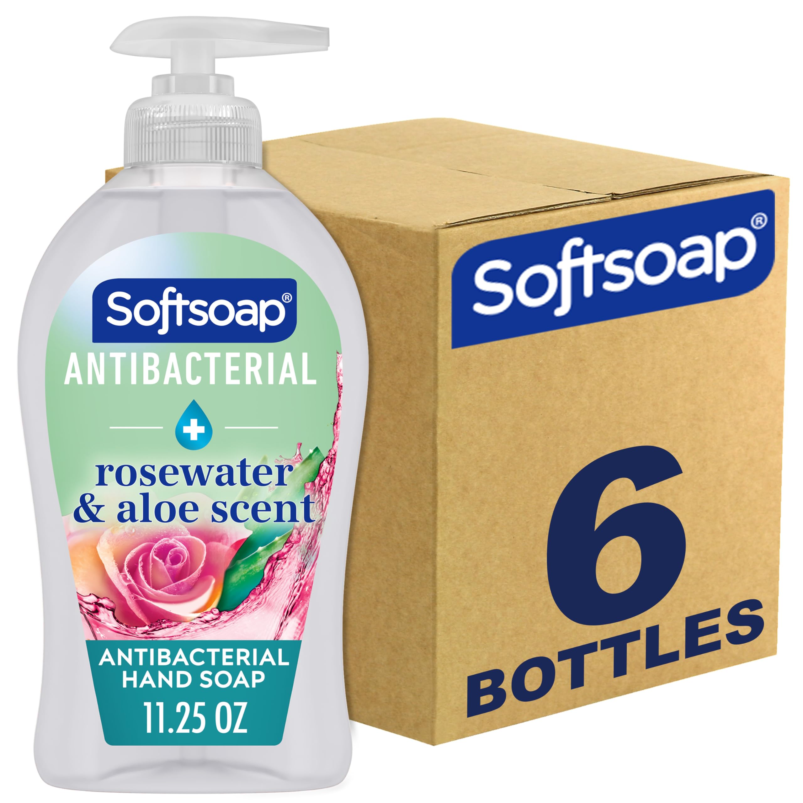 Softsoap Antibacterial Liquid Hand Soap, Rosewater & Aloe