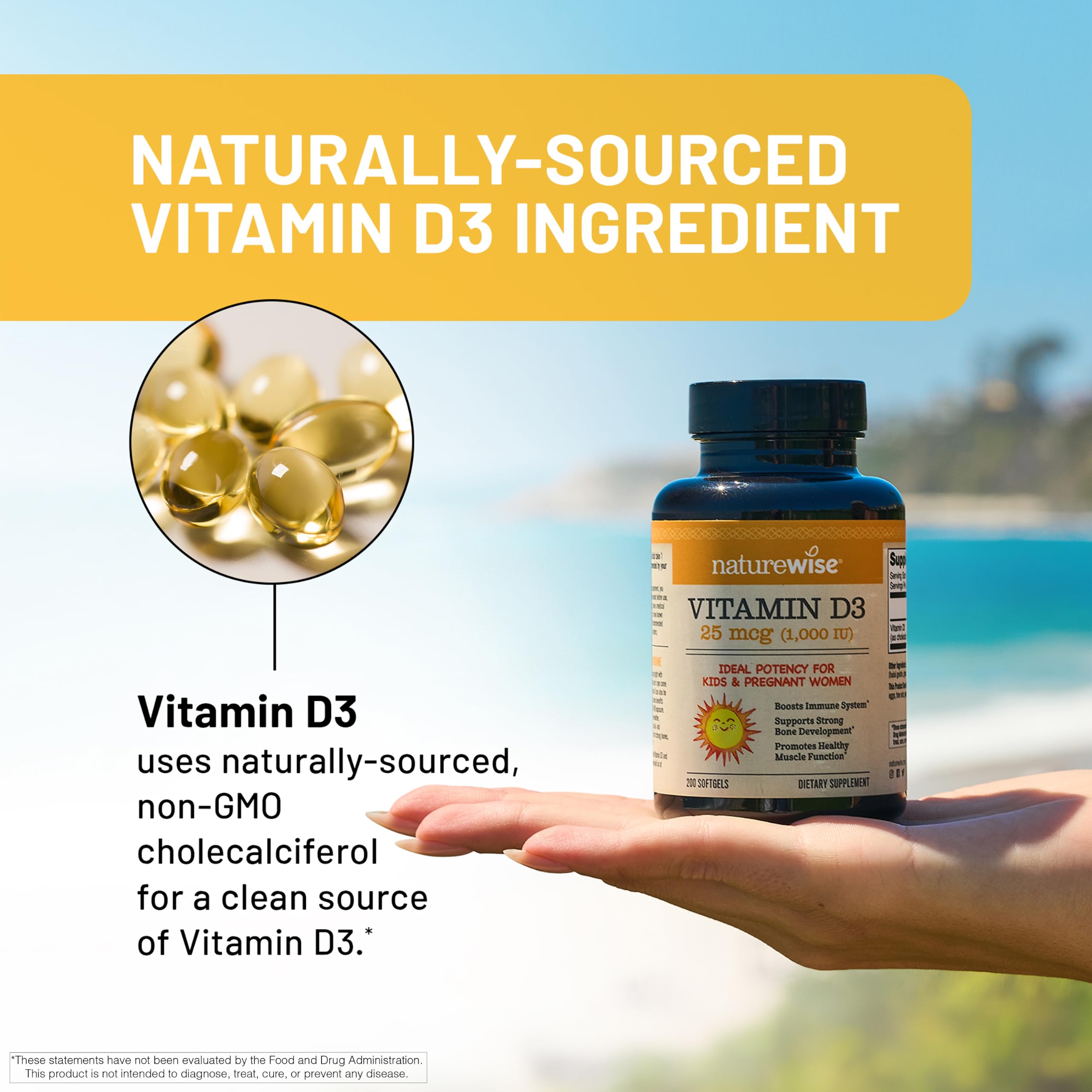 NatureWise Vitamin D3 1000IU Supplement, Immune Support, 360 Mini Softgels — Amazon image 4