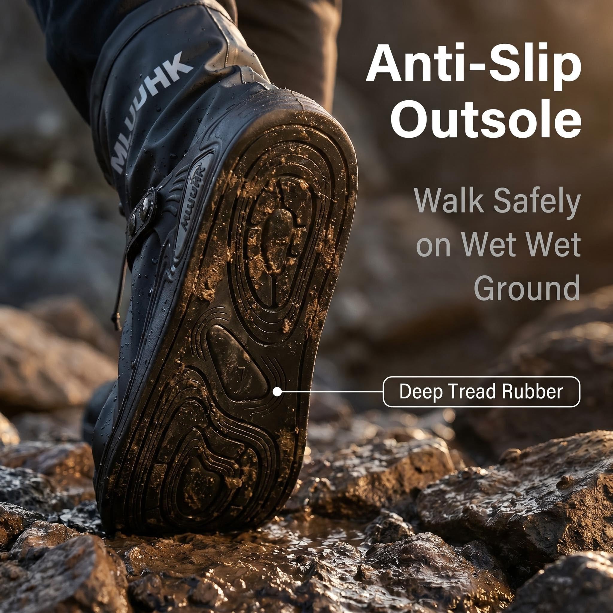 Fundas impermeables para zapatos, reutilizables, antideslizantes, para ciclismo, camping, pesca, viajes