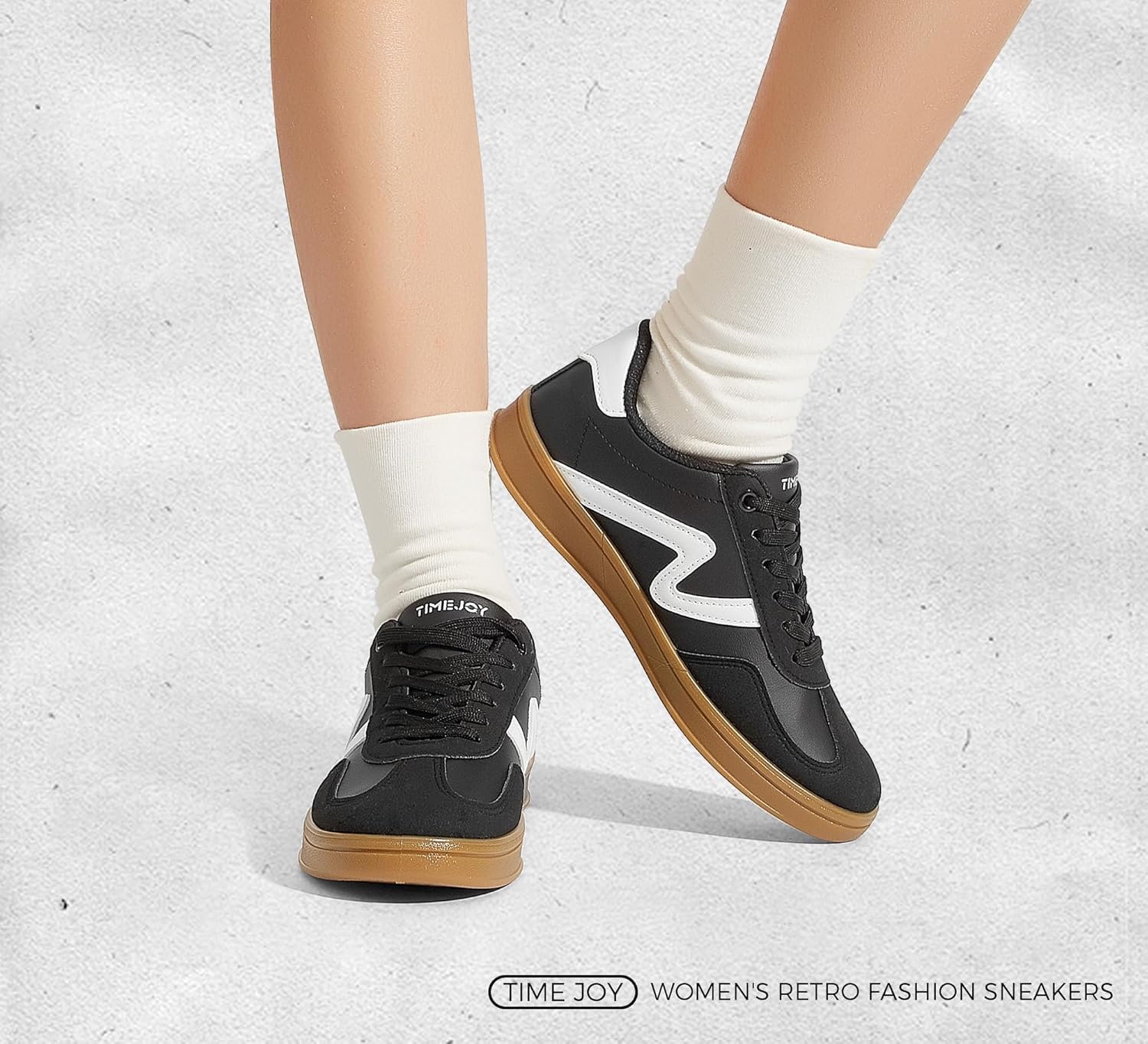 Women's Classic Retro Fashion Sneakers with Gum Sole Trendy Low Top Casual Shoes for Daily Wear, Walking & Outfits - Image 8