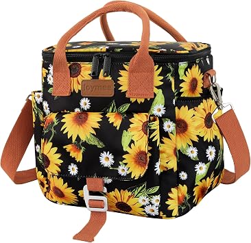 Joymee Insulated Lunch Bag for Women Reusable Leakproof - Sunflower