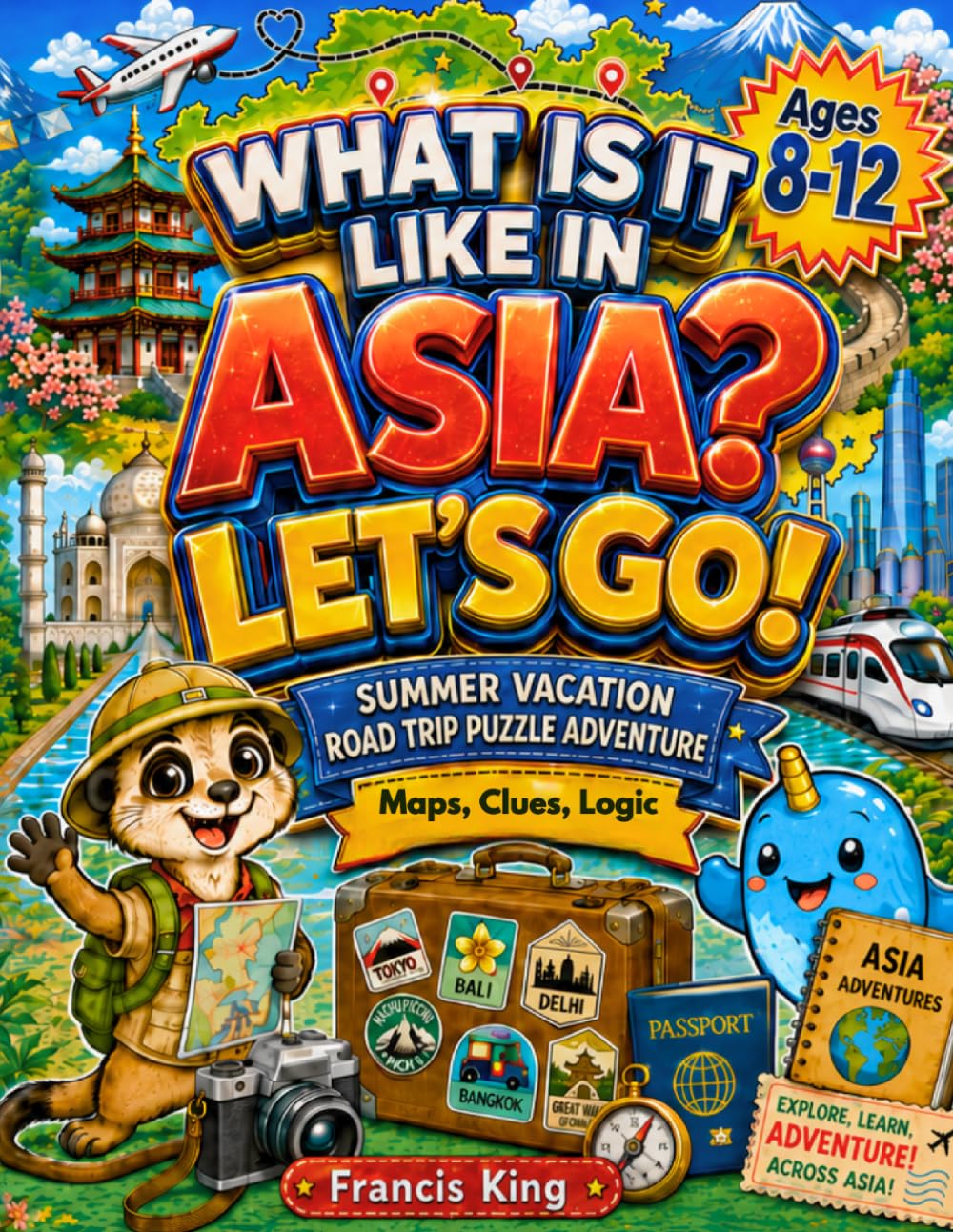 What Is It Like In Asia? Lets Go! Summer Vacation Road Trip Puzzle Adventure Ages 8-12: Maps, Clues, Logic, Geography Fun For Traveling Explorers (The ... States, Canada, Mexico, Europe, and Asia)