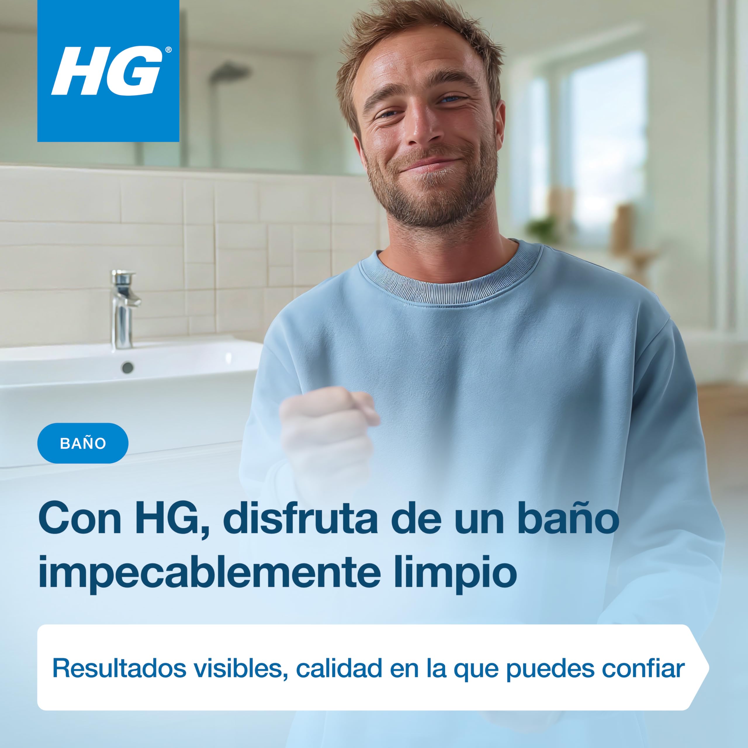 HG Eliminador de Manchas de Humedad, Limpiador de Juntas Negras para Paredes, Azulejos y Silicona en Baños, Cocinas y Exteriores – 500 ml (el embalaje puede variar)