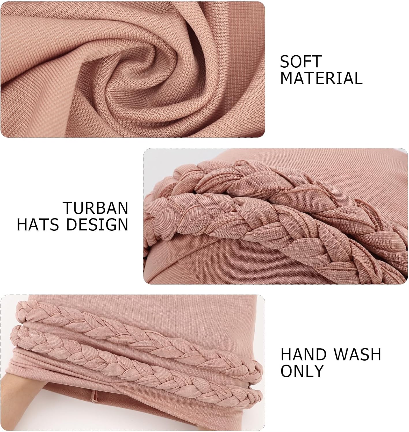 African Women Turban Caps Pre-Tied Twisted Turbans Head Scarf for Women Hair Wraps Cover Beanie Cancer Chemo Headwear - Image 2