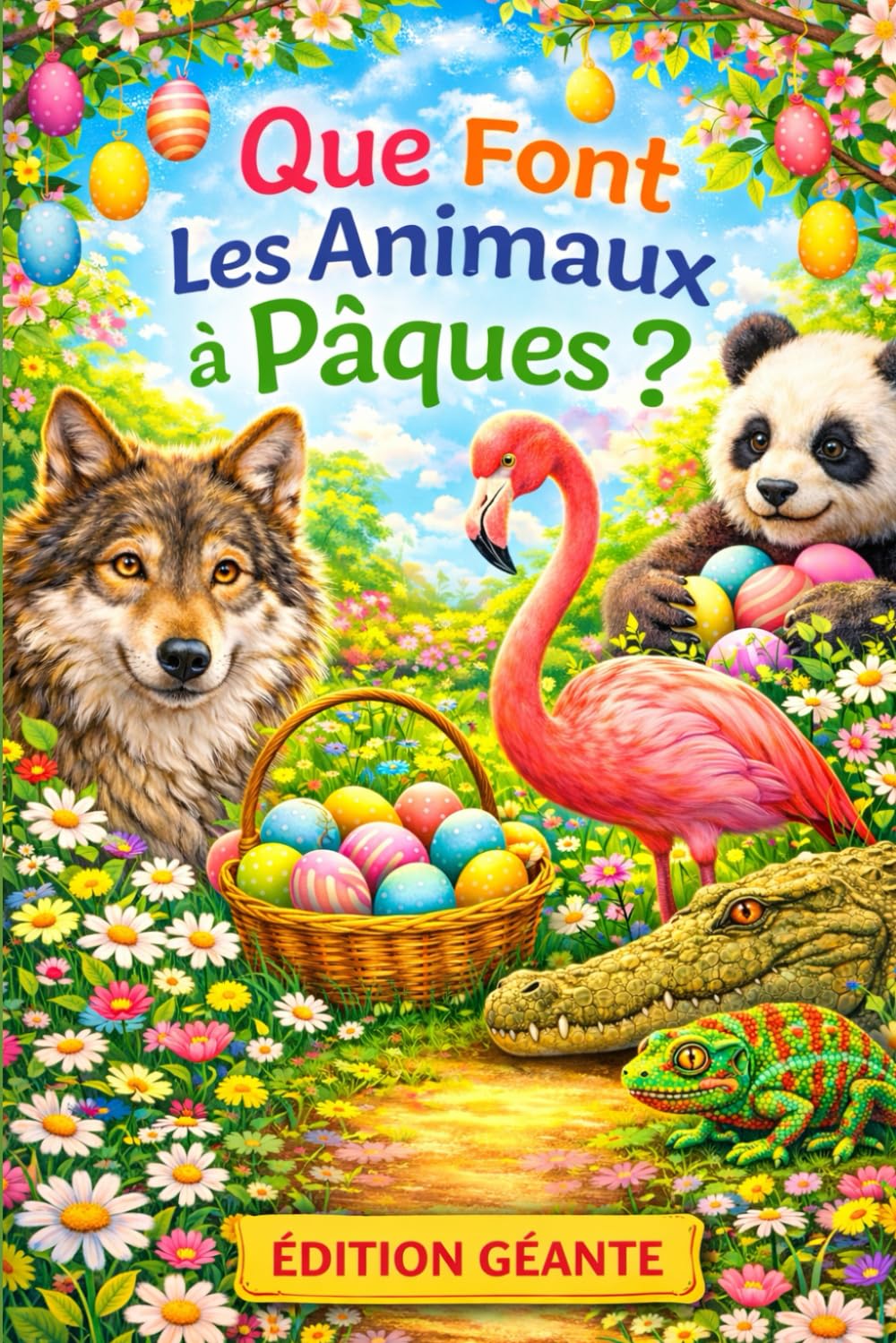 Que font les animaux à Pâques: Édition géante avec 100 animaux en couleurs (Que font les animaux au rythme des saisons ?)