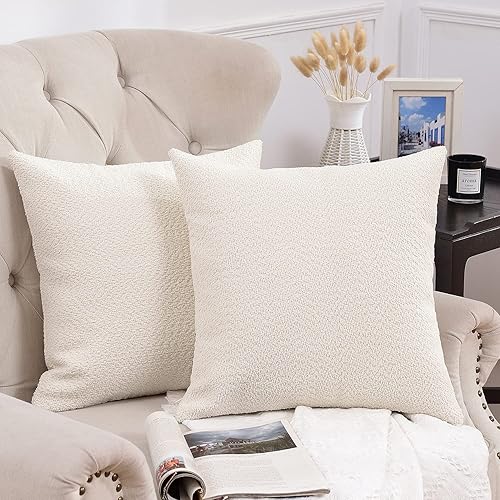 Miniatura 8 de Rythome Fundas de almohada Ochre cómodas con textura similar a un peluche para cama y sofá, 20 x 20 pulgadas, paquete de 2