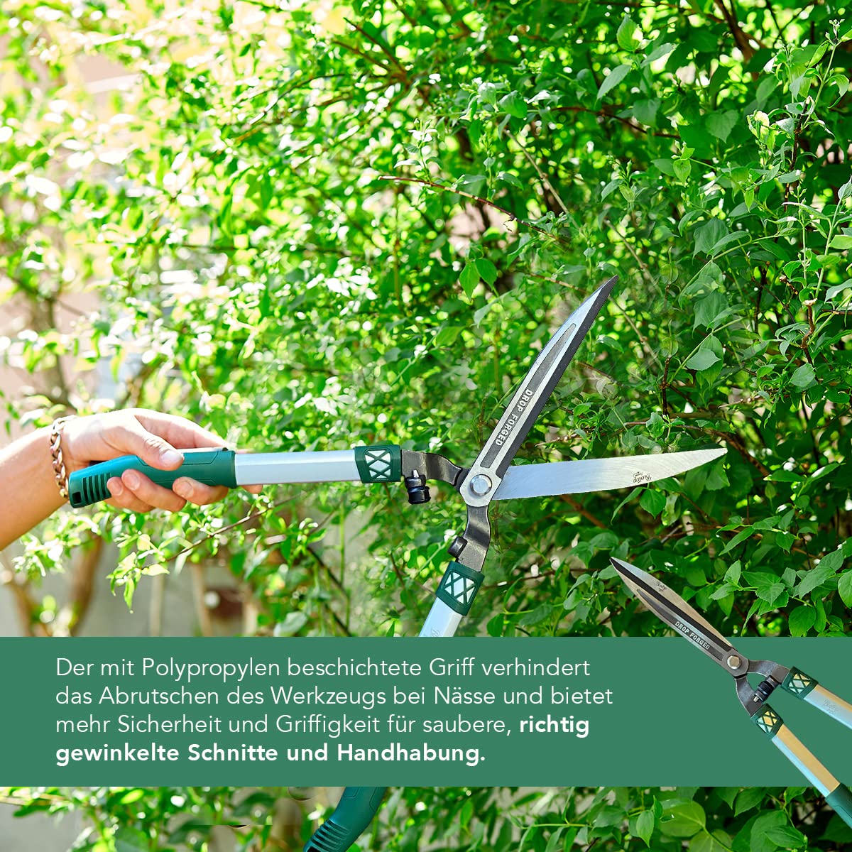 Beschneidschere für Details - Professionelles Gartenwerkzeug für Heckenschere, ideal für Pflanzen, Blumen, Garten und Gemüsegarten - max. 6 mm Schnitt mit Stoßdämpfern - Biotop