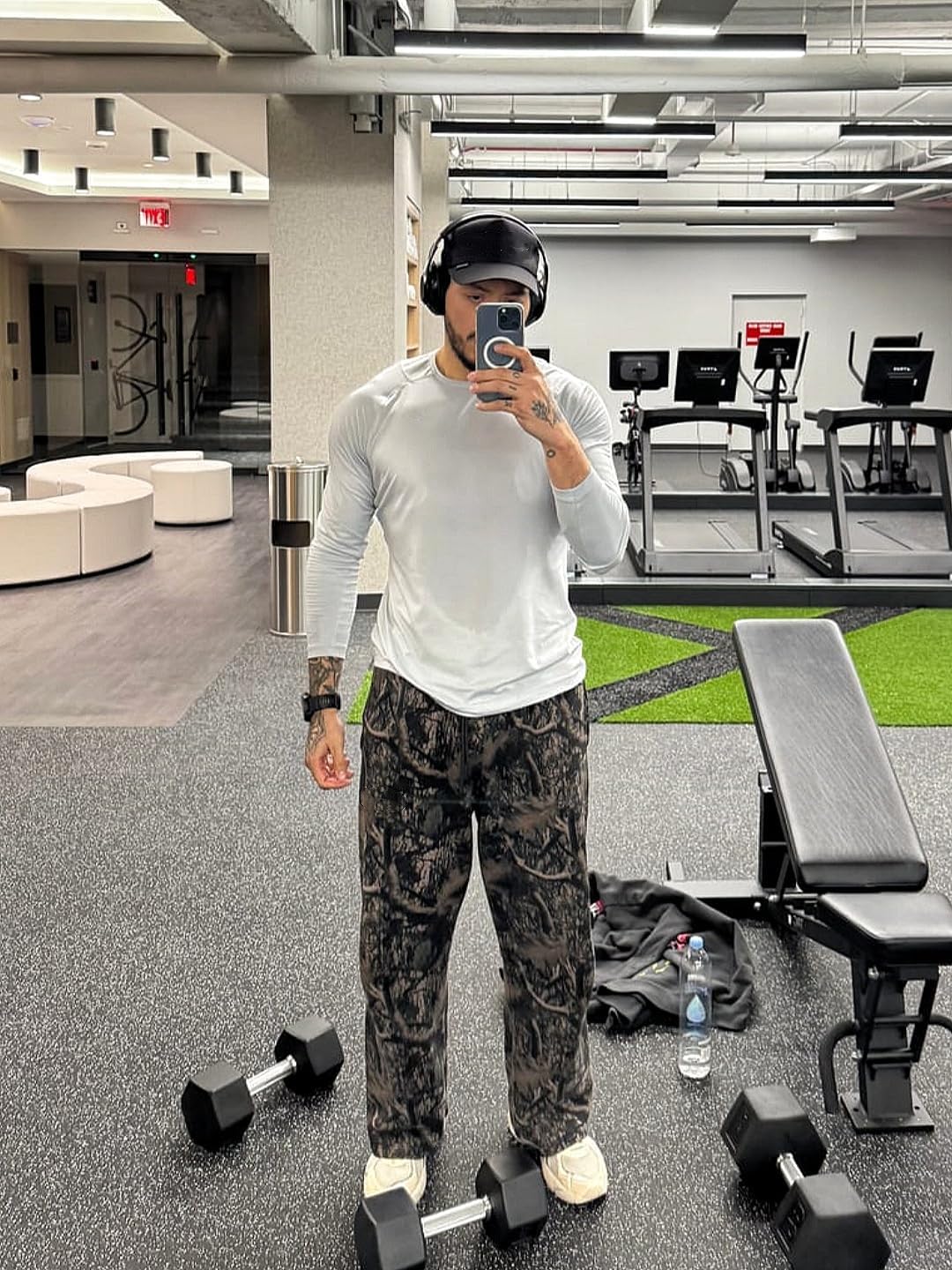 Lsweioad Mens Baggy Camo Pants Graphic Sweatpants with Pockets Camouflage Cargo Joggers Men for Gym Casual - Image 4