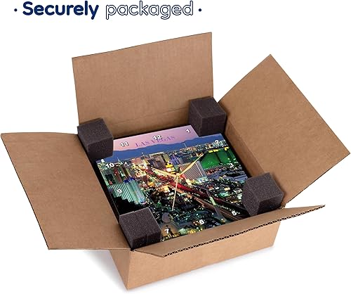 Miniatura 7 de 3dRose Nite Time in Vegas - Reloj de pared, 13 por 13 pulgadas (DPP_61945_2)