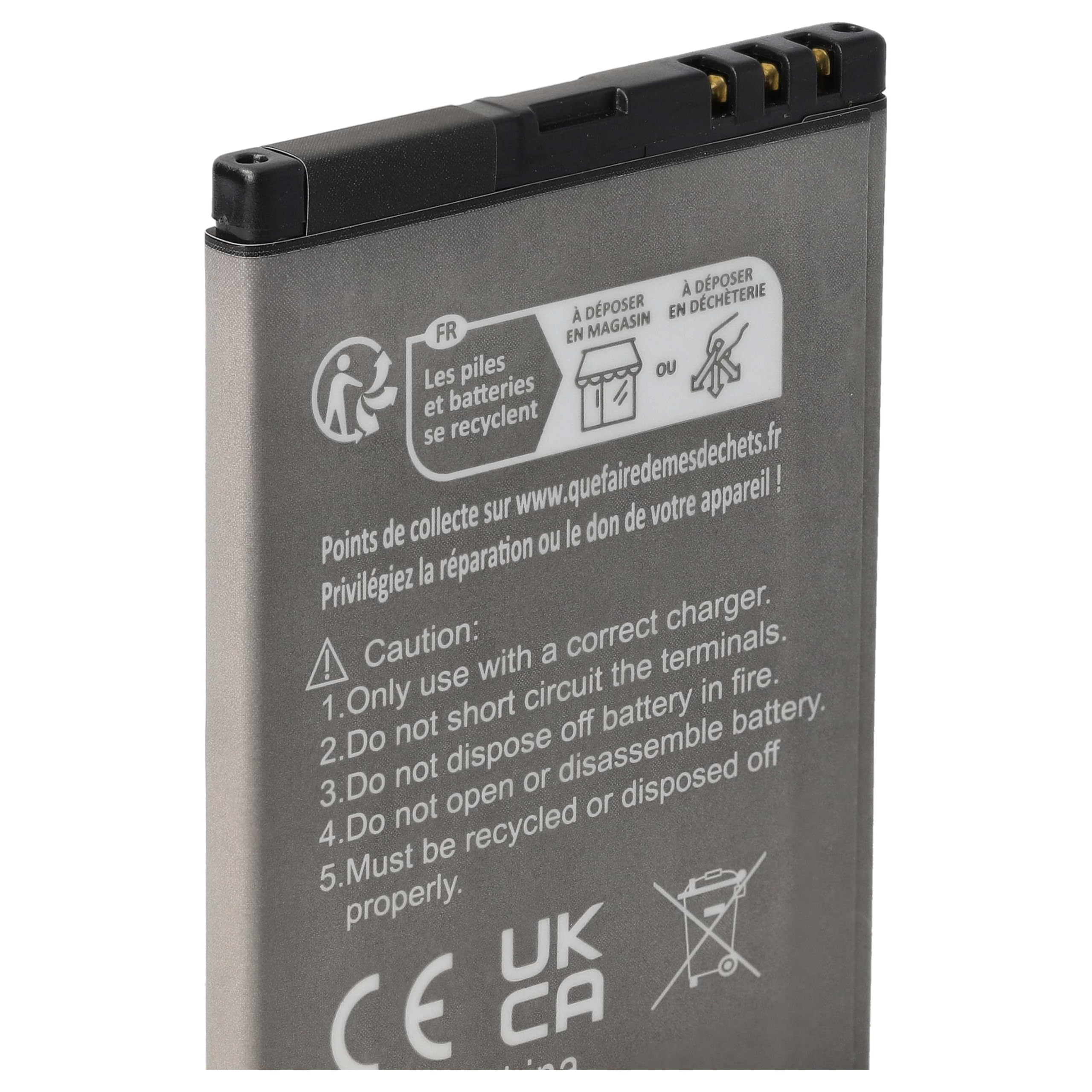 vhbw akumulator litowo-jonowy 1300 mAh (3,7 V) do telefonu komórkowego, smartfona Polaroid PROZ500PR003 jak BL-4D, C4D10T, N4D113J, TB-BL4D.
