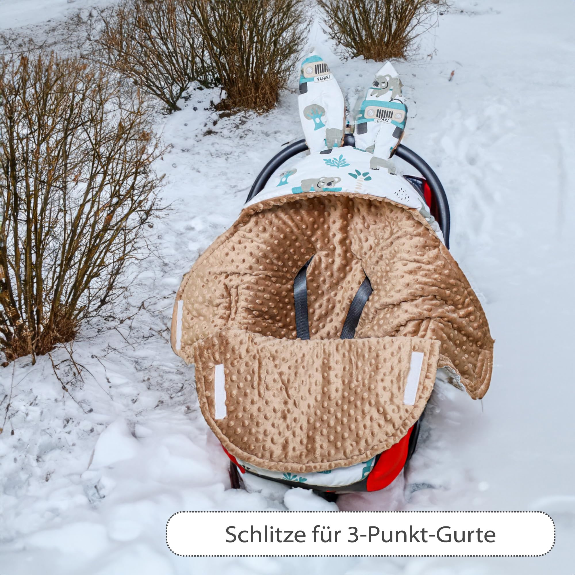 Coperta Sacco Ovetto Per Neonato 90x90 Cm - Per Passeggino E Seggiolino Auto, Lavabile, 0-6 Mesi - Foto 8