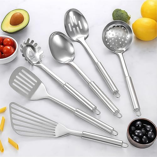 Miniatura 4 de Juego de utensilios de cocina de acero inoxidable  Juego de utensilios de cocina de 12 piezas con soporte, juego de herramientas de cocina