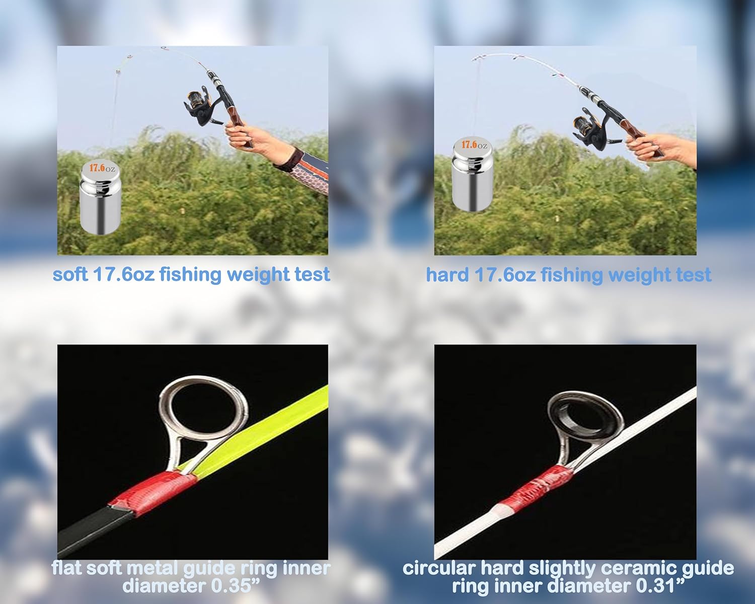 Ice Fishing Rod and Reel Combo-19.7”Spinning Ice Fishing Combos Fishing Rod Case Bass Crappie Poles Kids Fishing Gear Telescopic Casting Rod