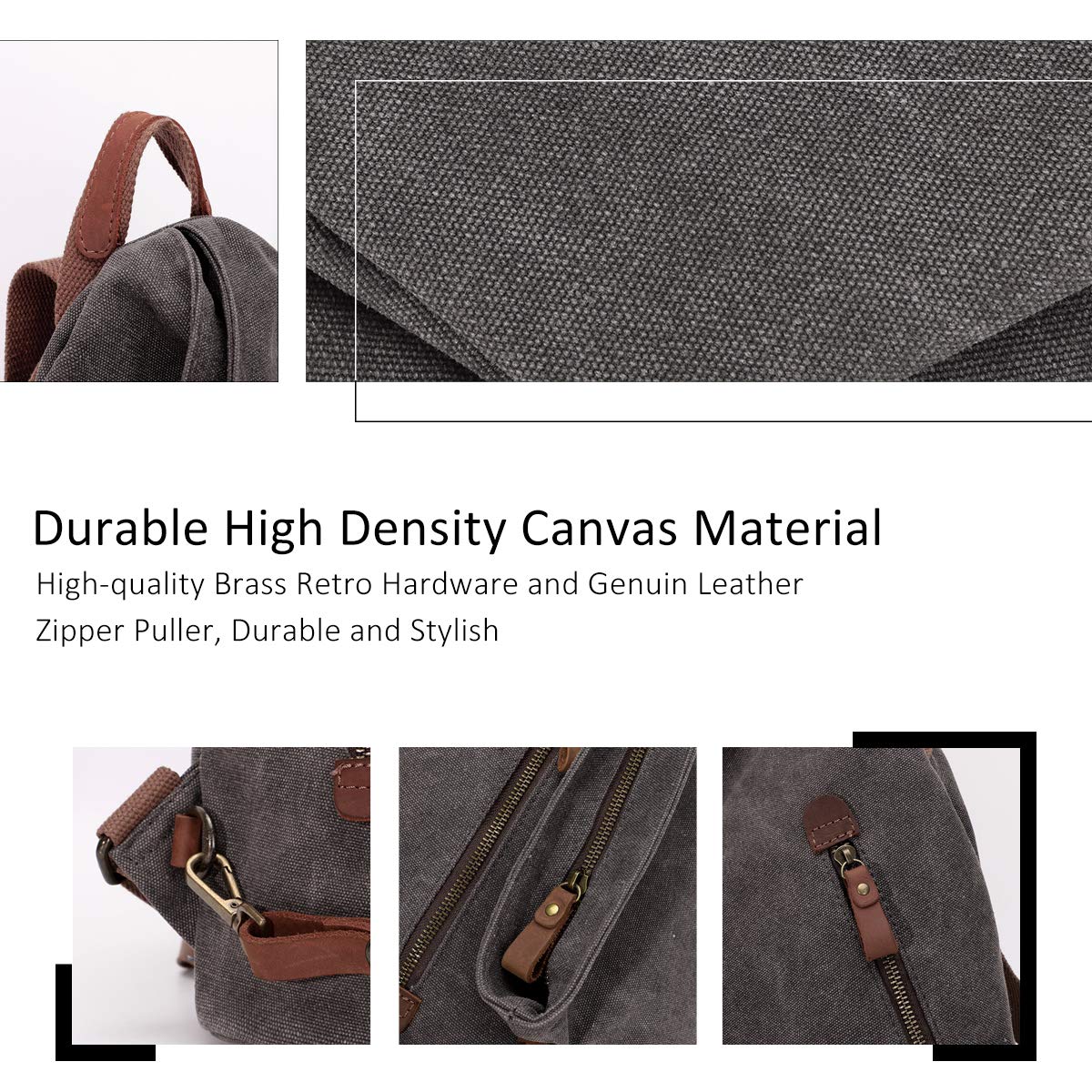 Zaino vintage in tela - Zaino da viaggio grande casual Zaino da viaggio all'aperto Zaini da trekking Borsa a tracolla per uomo Donna