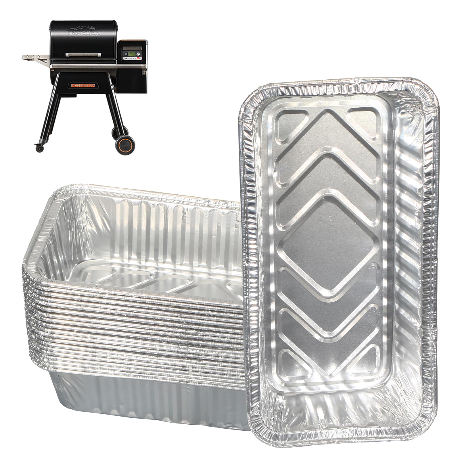 Doublures de bac à graisse en aluminium épais pour grilles Traeger Timberline BAC404