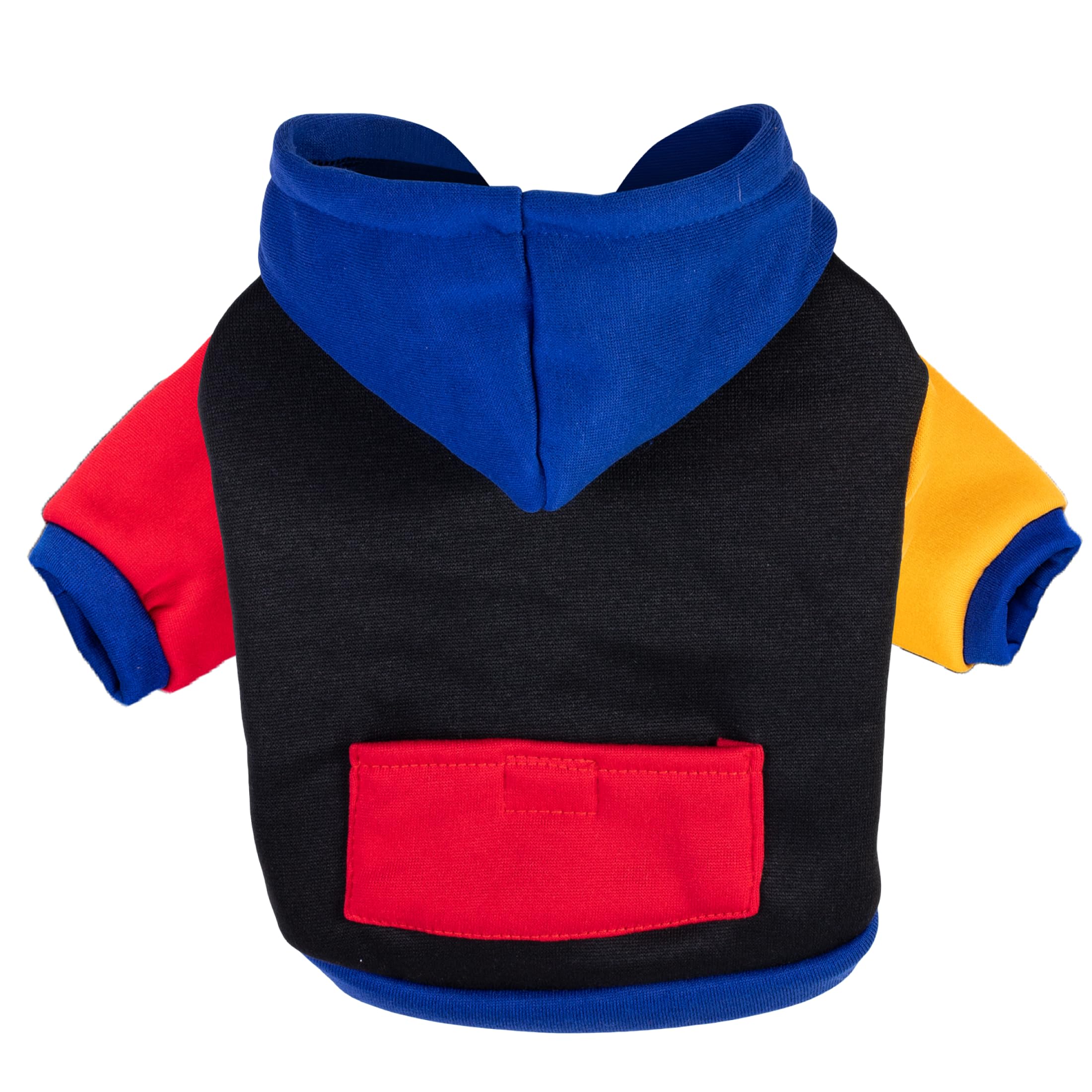 The Dodo Dog Hoodie, Black Colorblock, Size Large; Everyday Apparel for Dogs, Cute Dog Sweatshirt