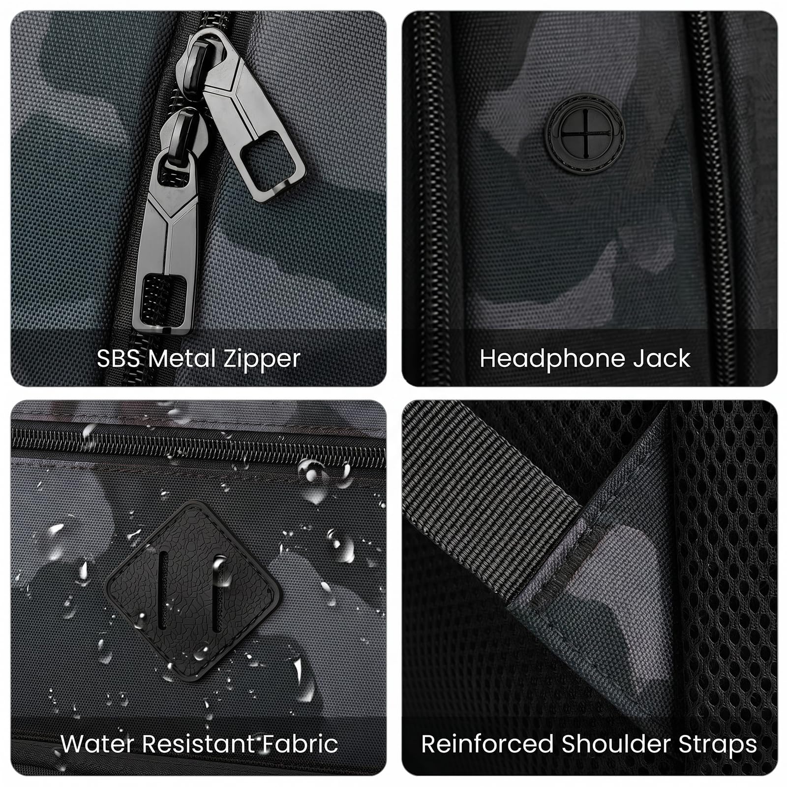 Mochila Portátil 15,6 Pulgadas para Adolescentes Bachillerato y Universidad, Ergonómica Resistente al Agua con Correa Trolley y Bolsillo, Mochila Multifuncional Hombre Mujer Ideal para Vuelta al Cole