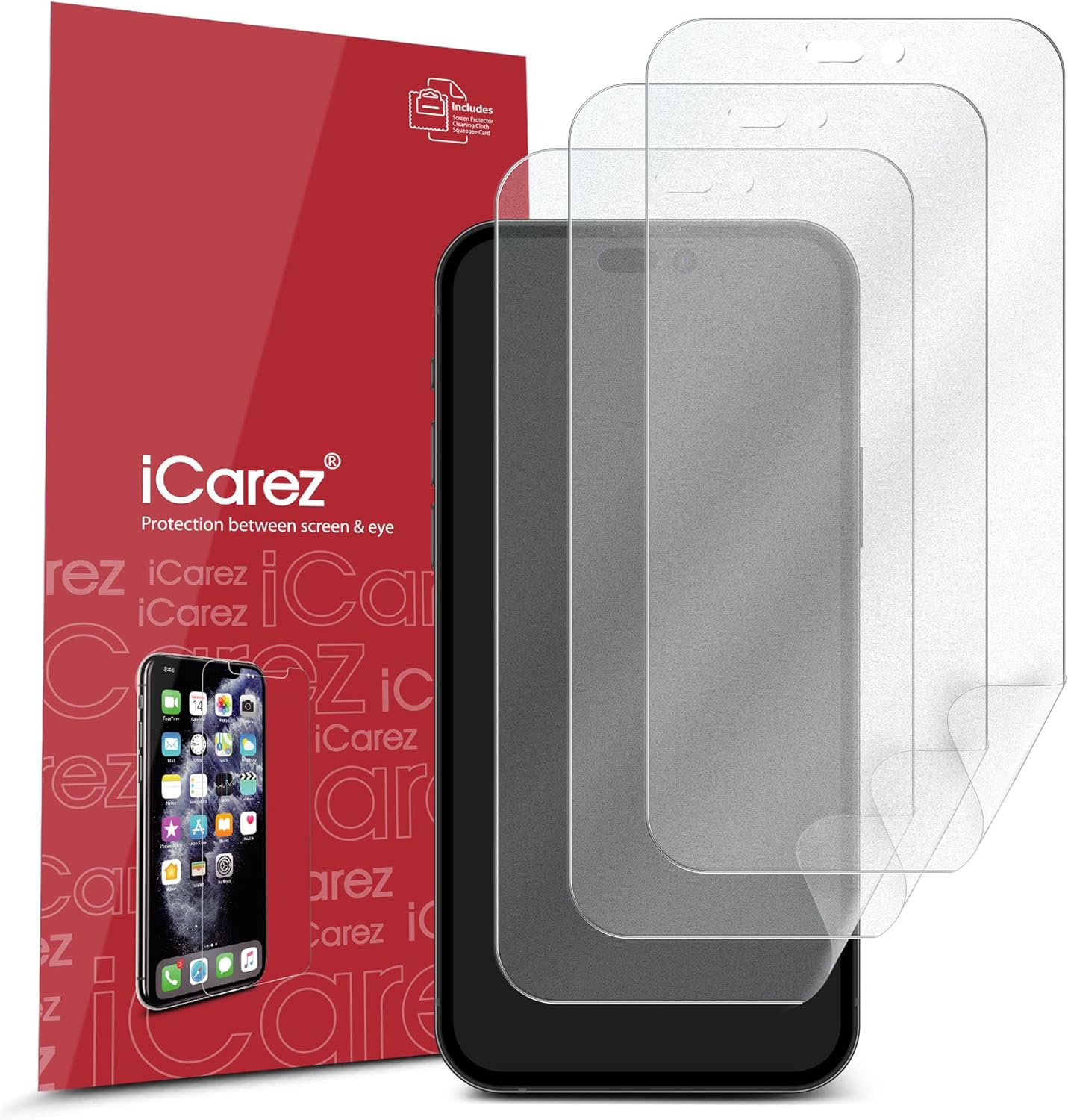 iCarez HD Anti Glare Matte Screen Protector for iPhone 14