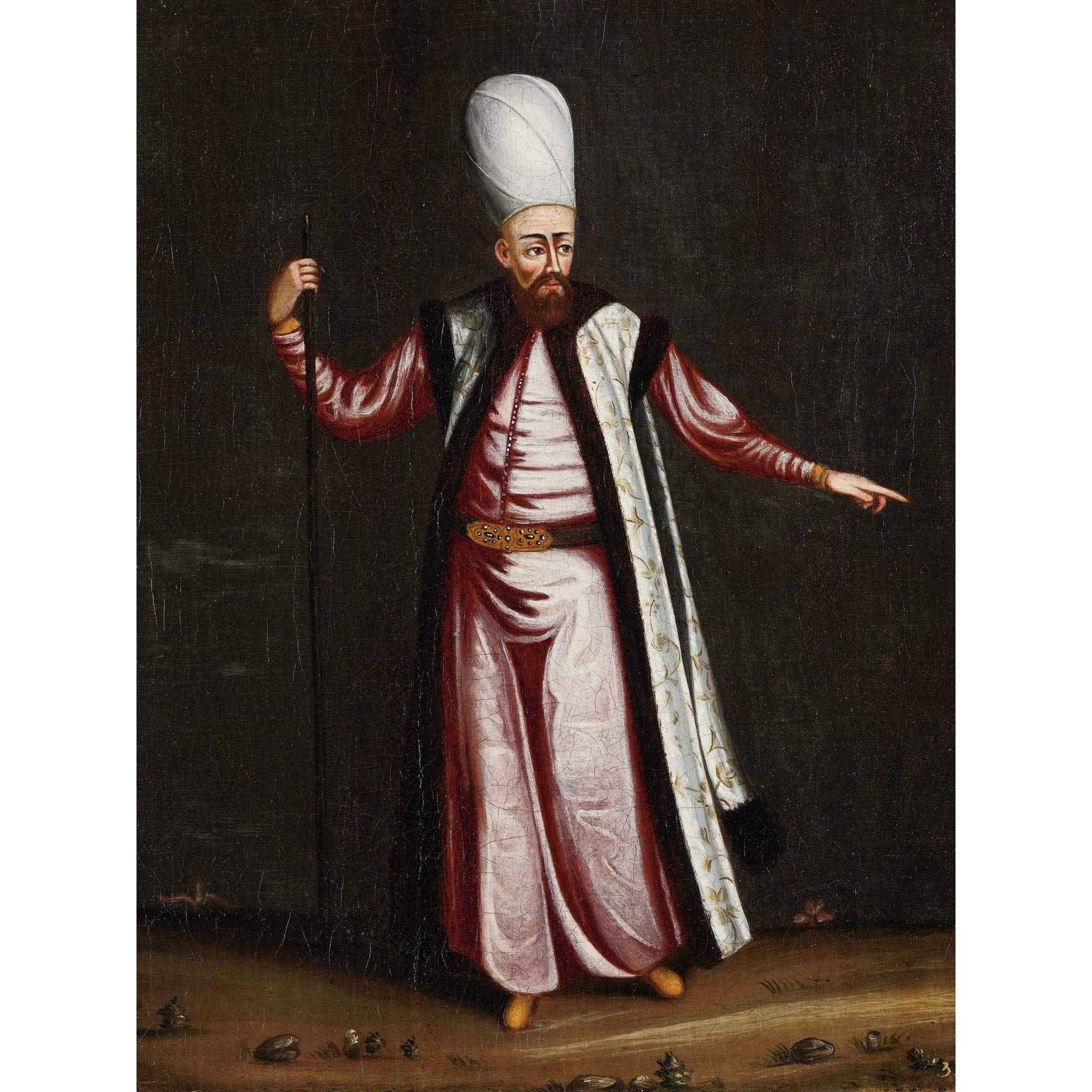 Artery8 Vanmour Capoudgi Bachi Grand Master Seraglio Premium Wall Art Canvas Print 18X24 Inch