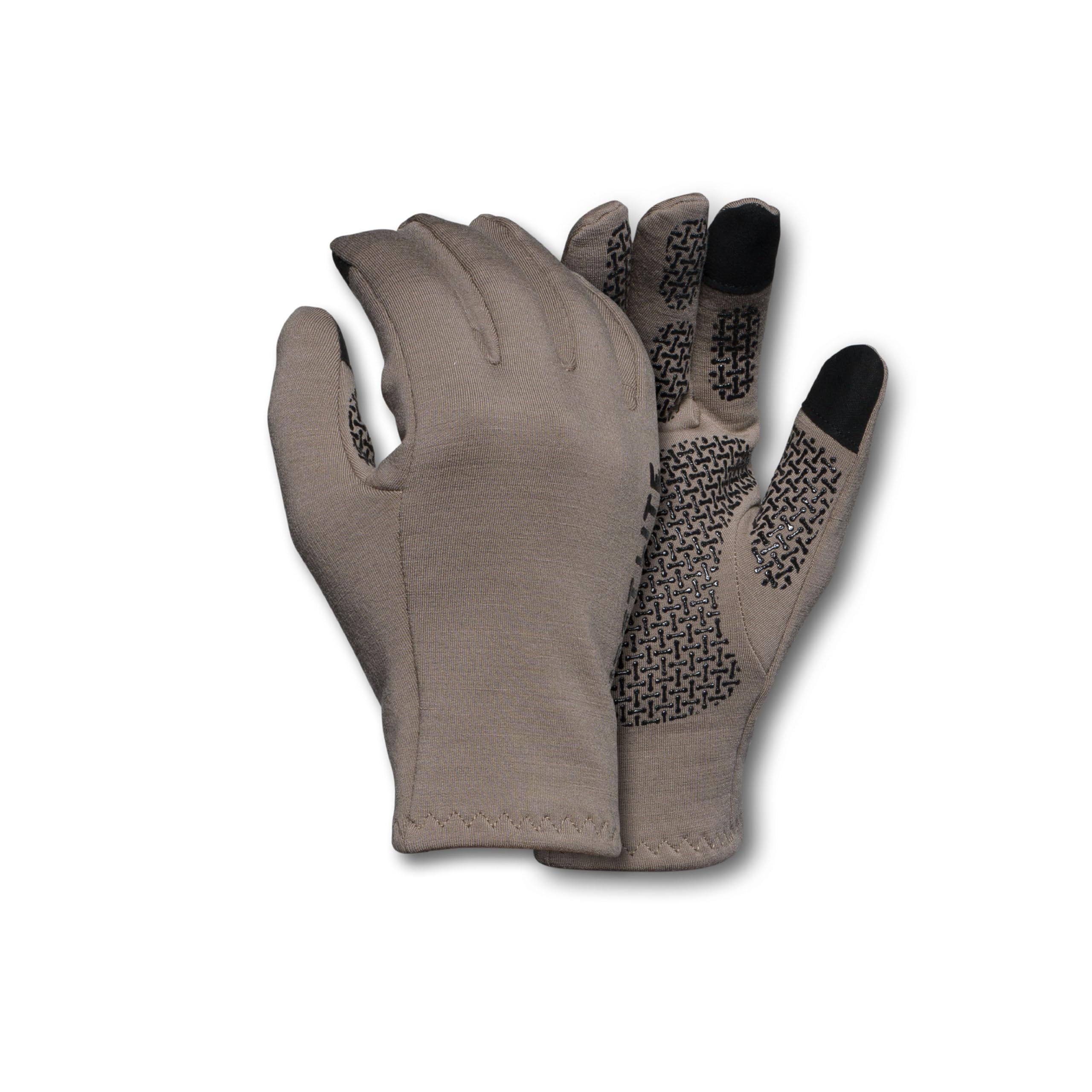 First Lite Rugged Wool Fleece Glove - Heavyweight Merino Wool Hunting Gloves with Silicone Grip and Touchscreen Compatible