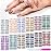 Maitys 168 Pcs 12 Sheets Full Wrap Nail Stickers Polish Strips Gradient Stickers Glitter Self Adhesive DIY Gel Nail Strips Decals with 1 Pcs Fingernail Files for Holiday Decor(Classic Style)