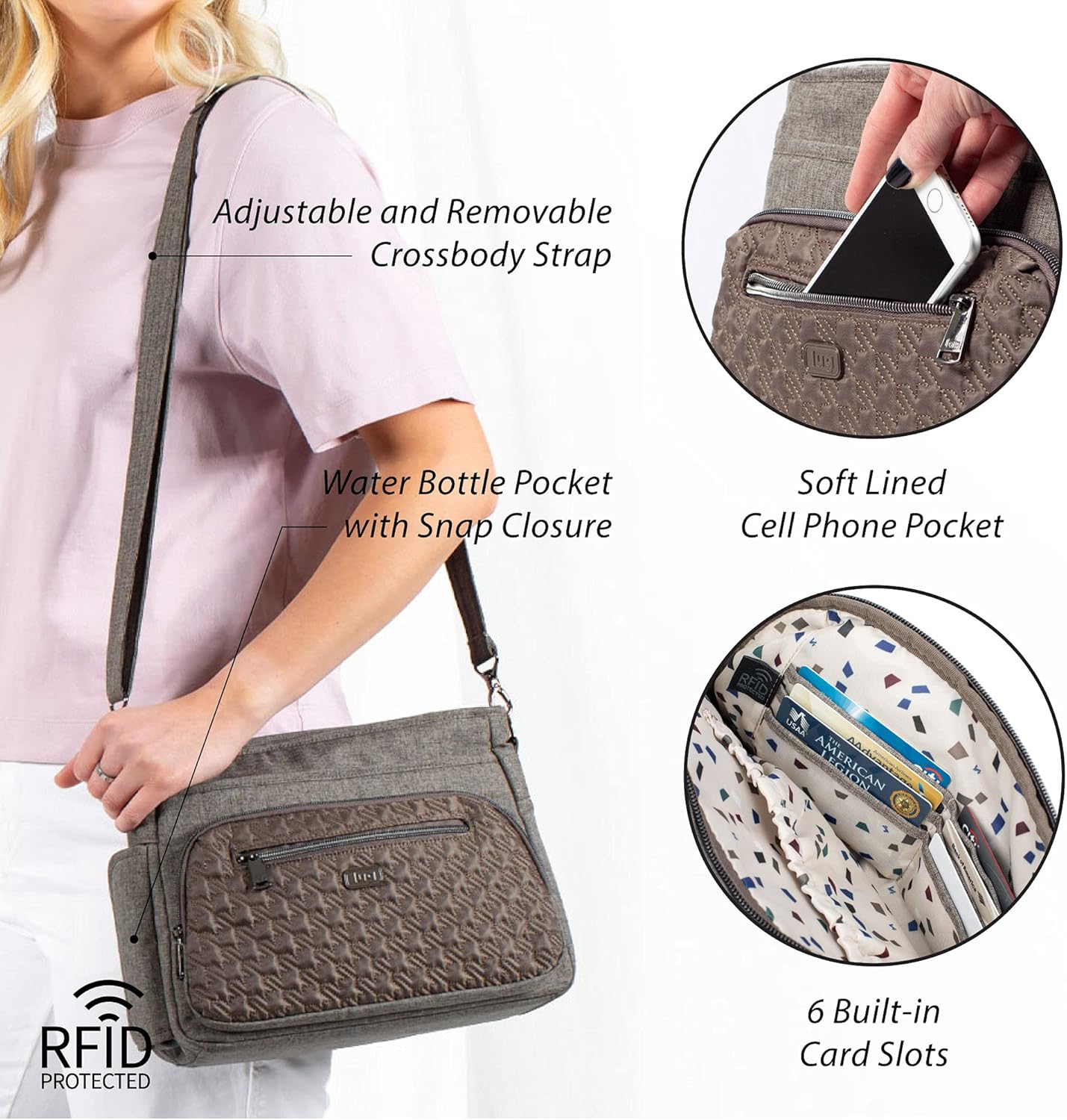 Lug Shimmy SE Crossbody Bag, Buffalo Check Red Clothing