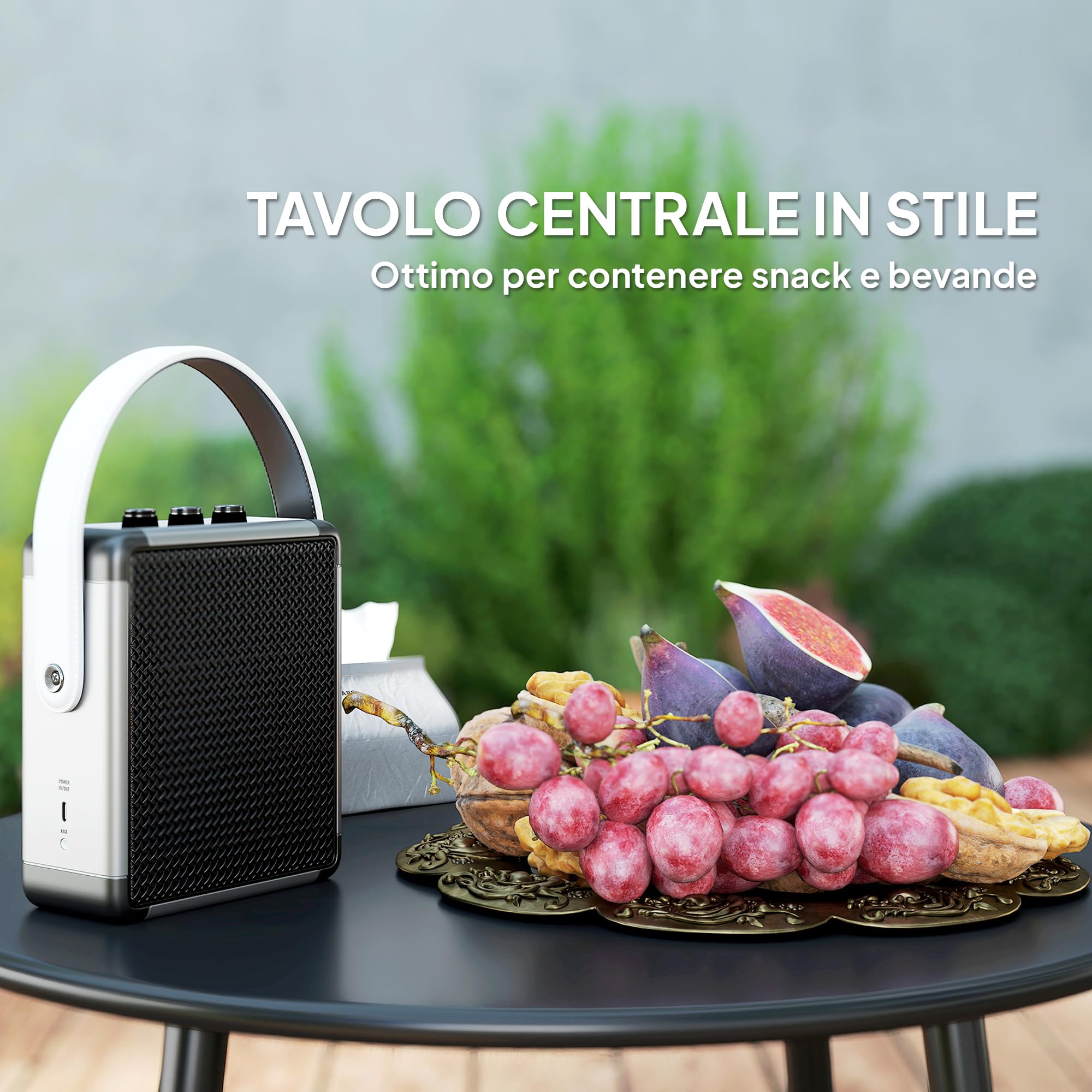 Outsunny Set di Mobili da Giardino in Rattan 4 Pezzi, Salotto da Esterno con Divano Angolare Modulabile, Tavolino da Caffè e Cuscini Lavabili, Acciaio, Grigio Scuro