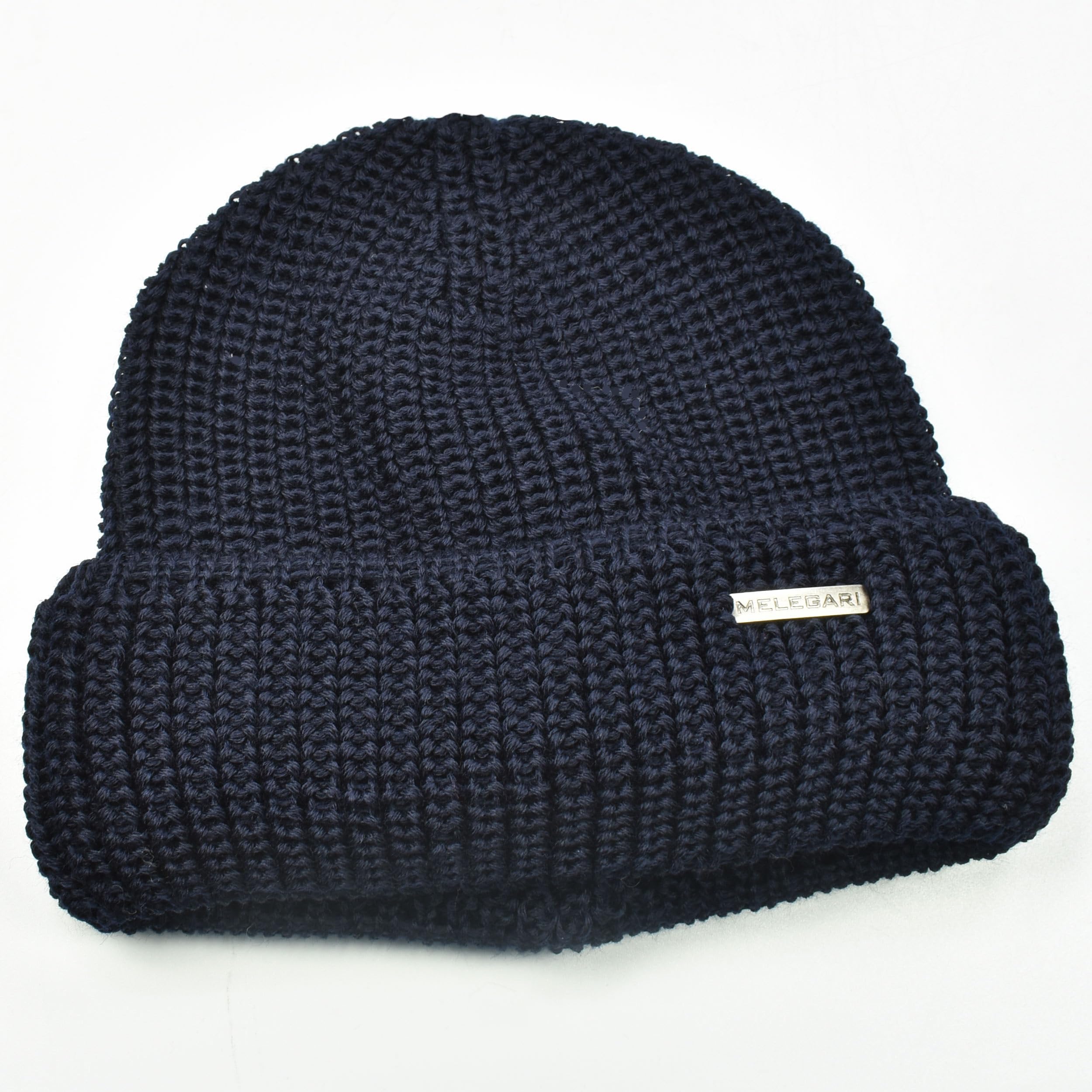 Melegari Berretto Cuffia Beanie Northdock a Doppio Spessore | Docker cap Pura Lana Merino Extrafine | Made in Italy